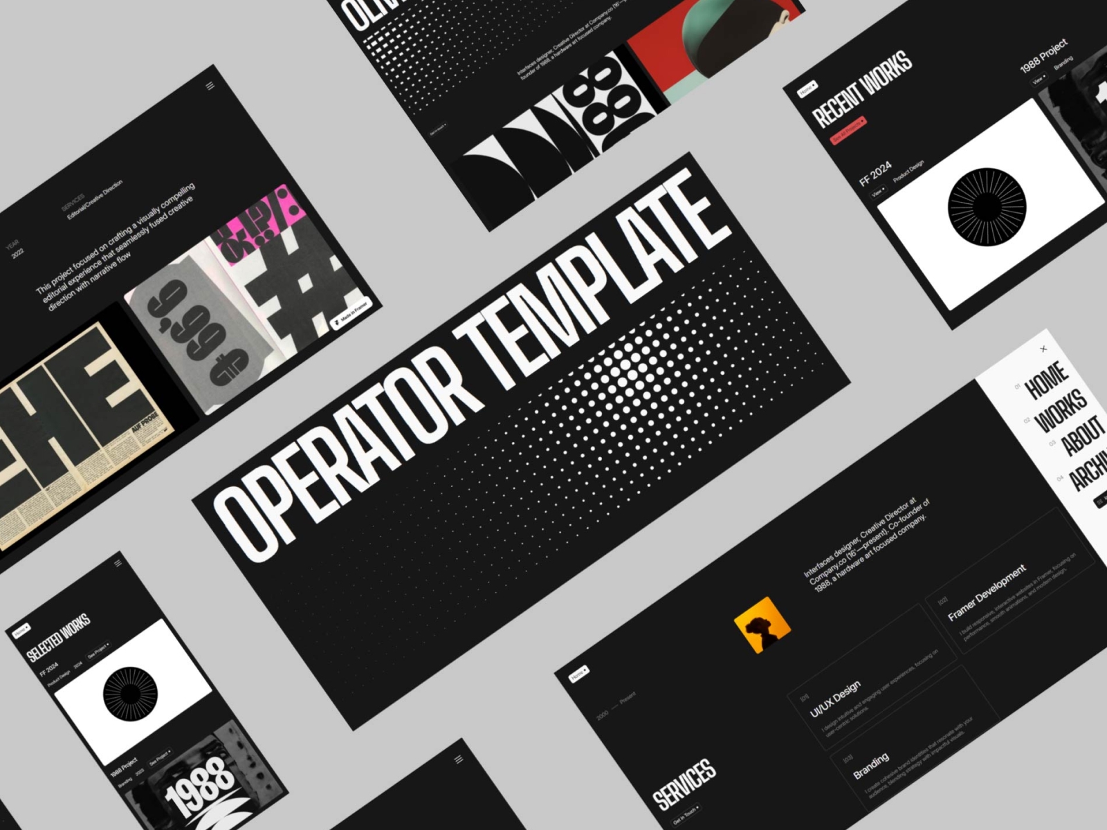 Operator-01 Framer template preview 2