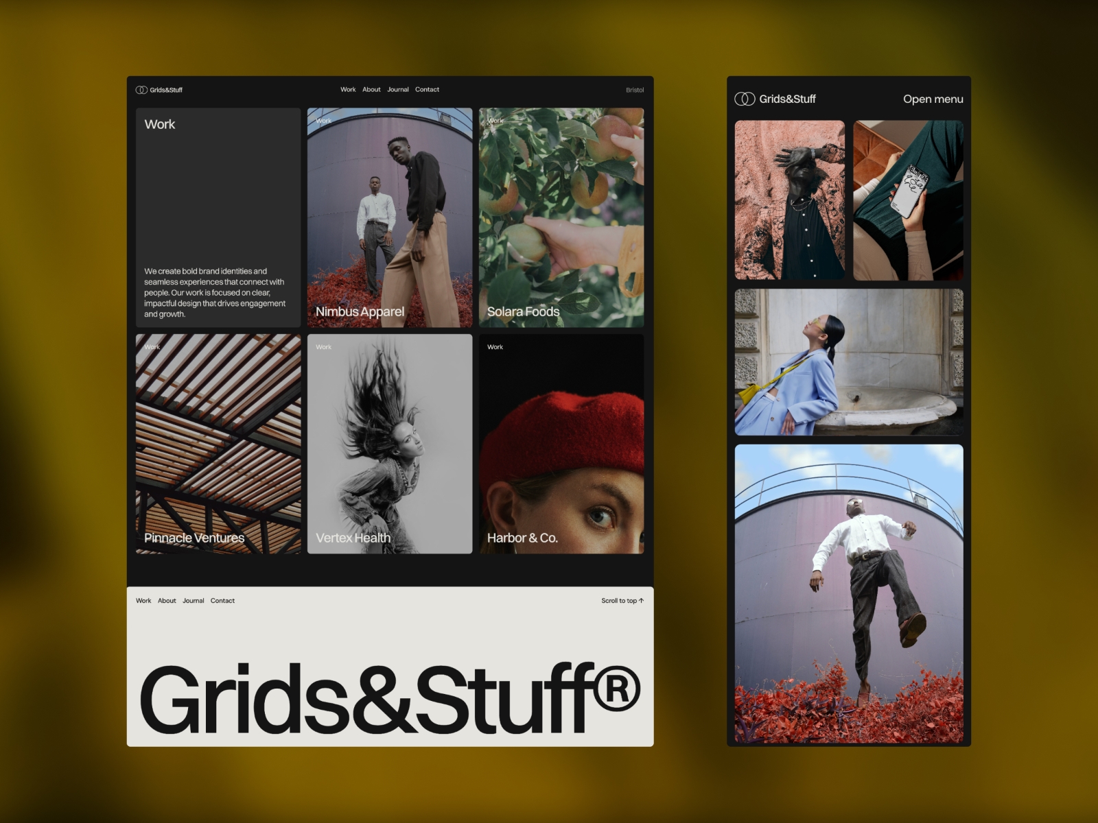 Grids&Stuff Framer template preview 2