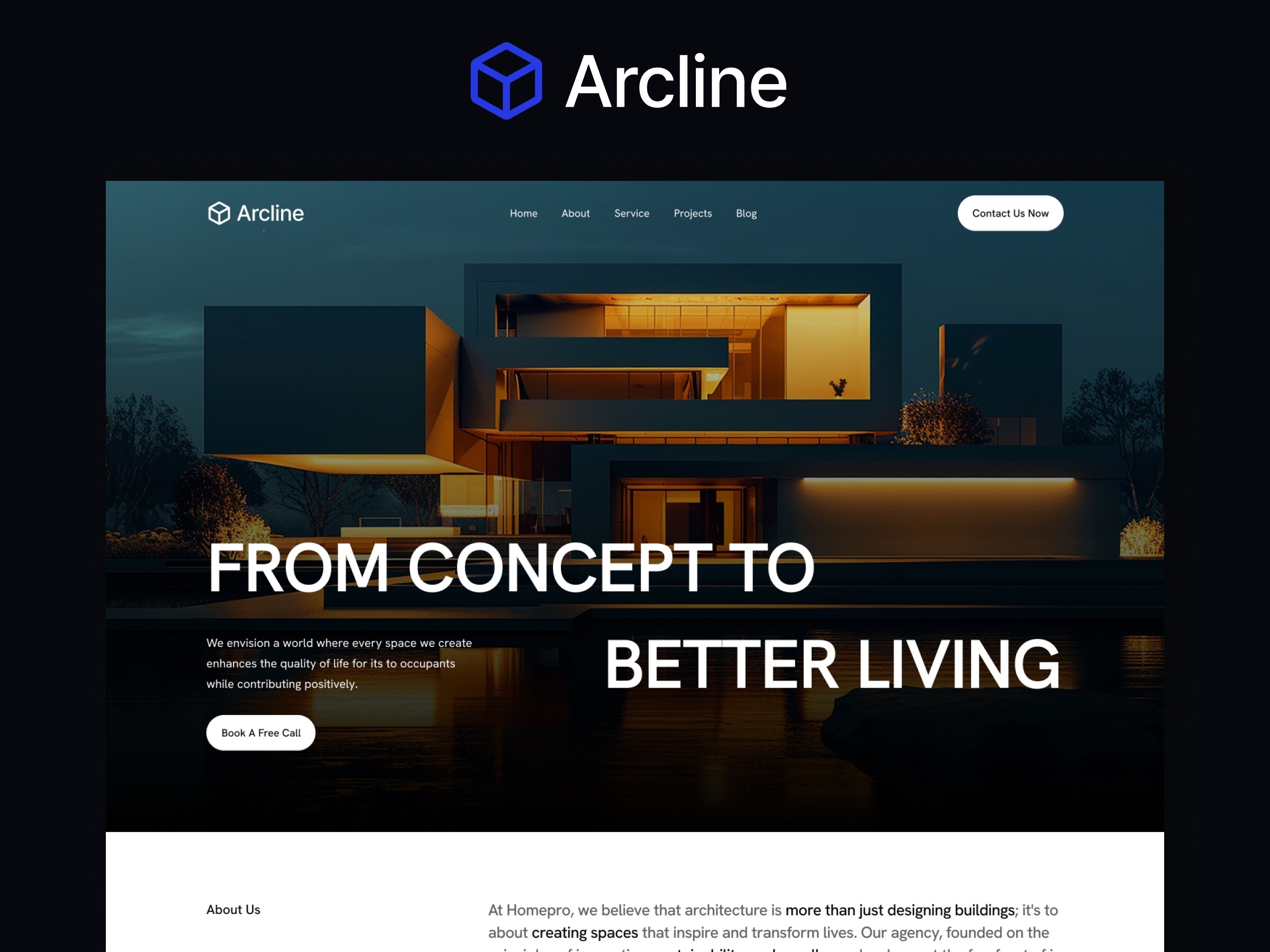 Arcline Framer template preview 1