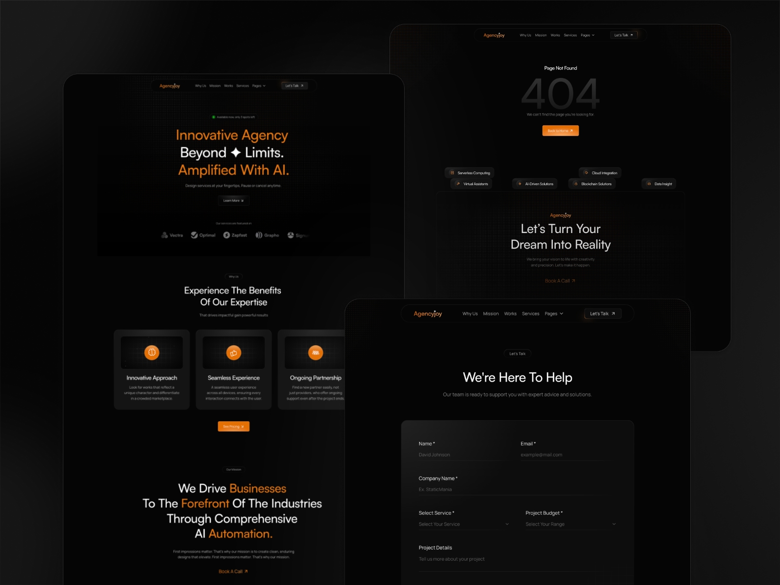 AgencyJoy Framer template preview 4