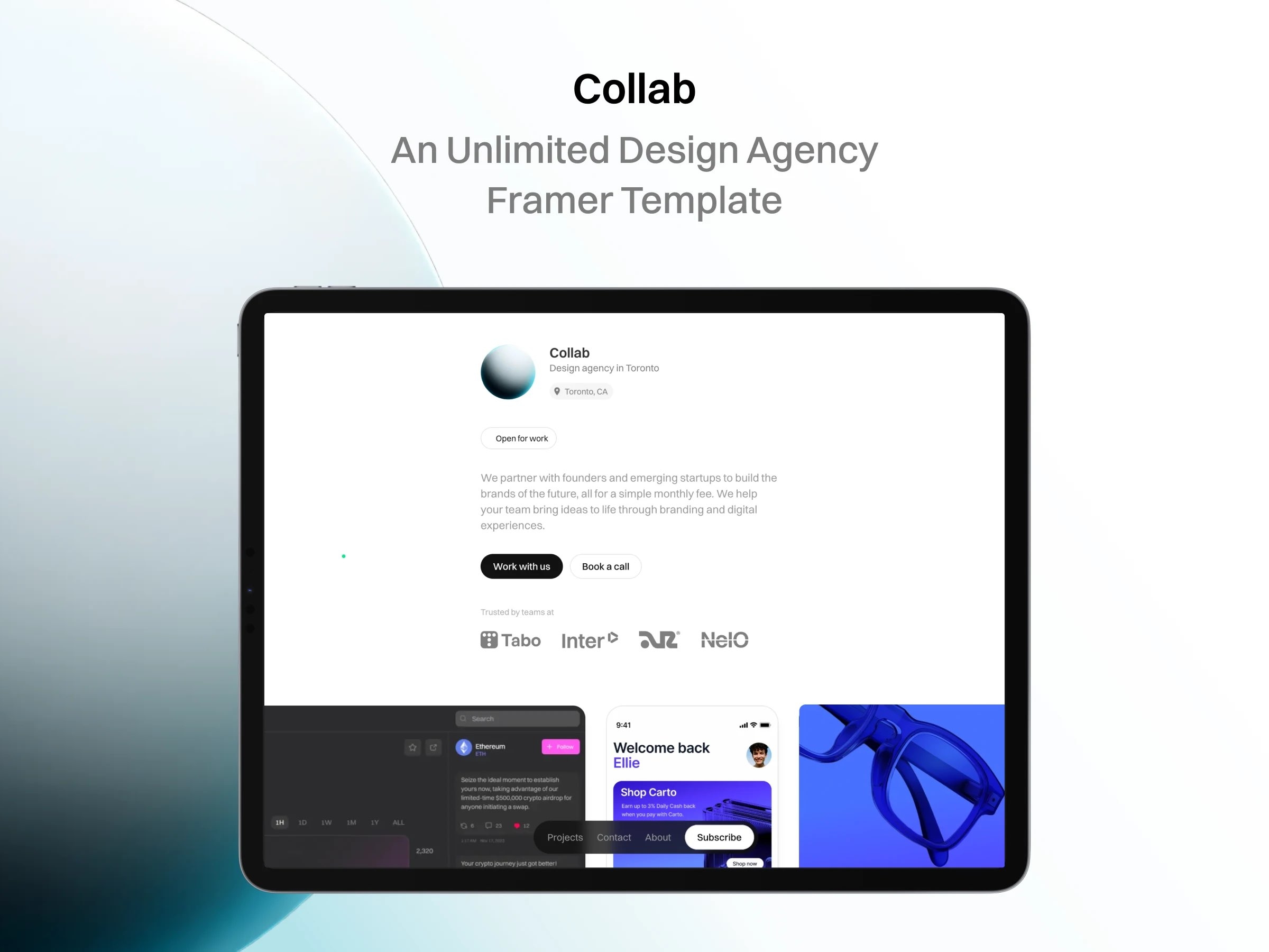 Collab Framer template preview 1