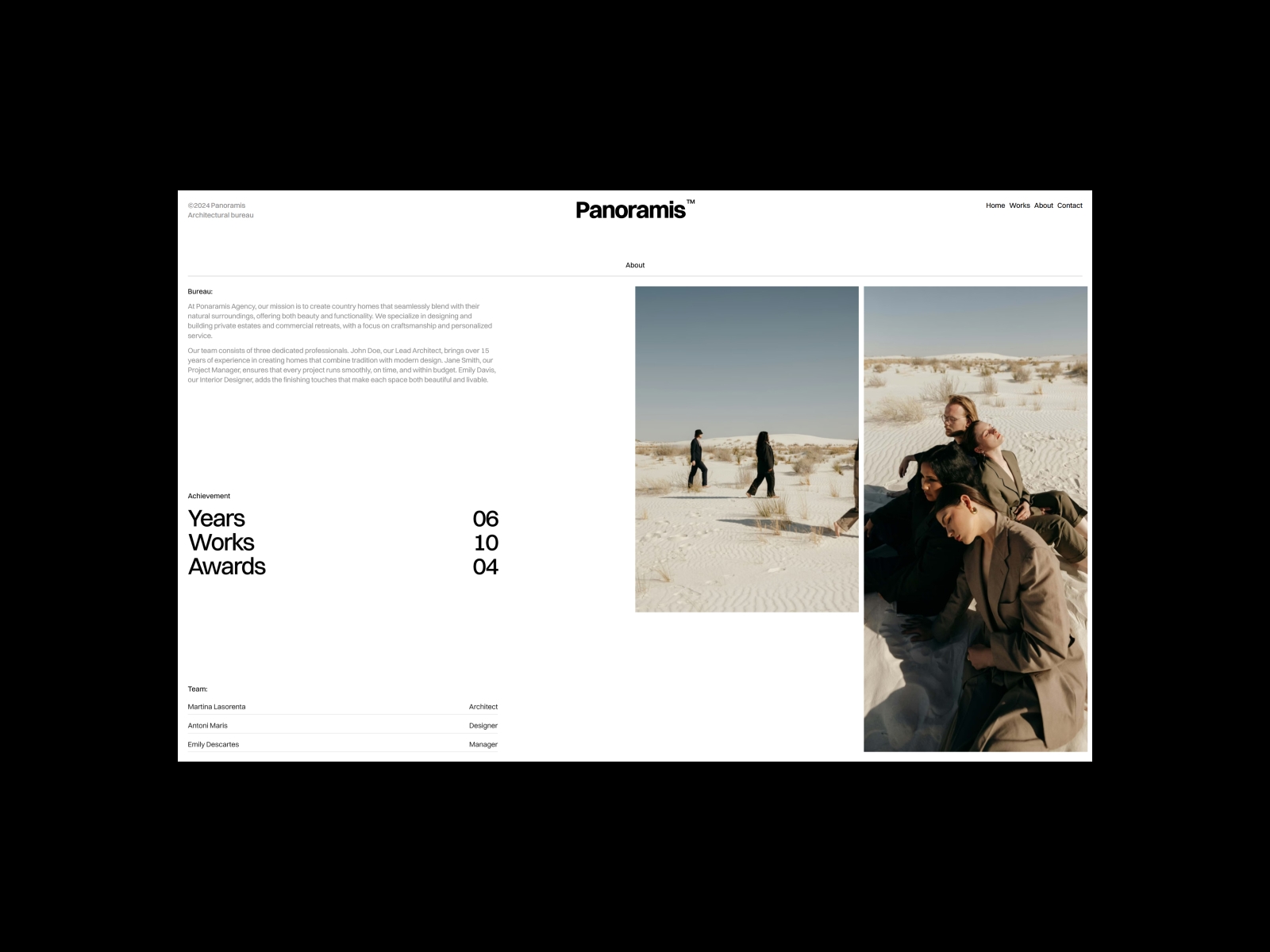 Panoramis Framer template preview 4