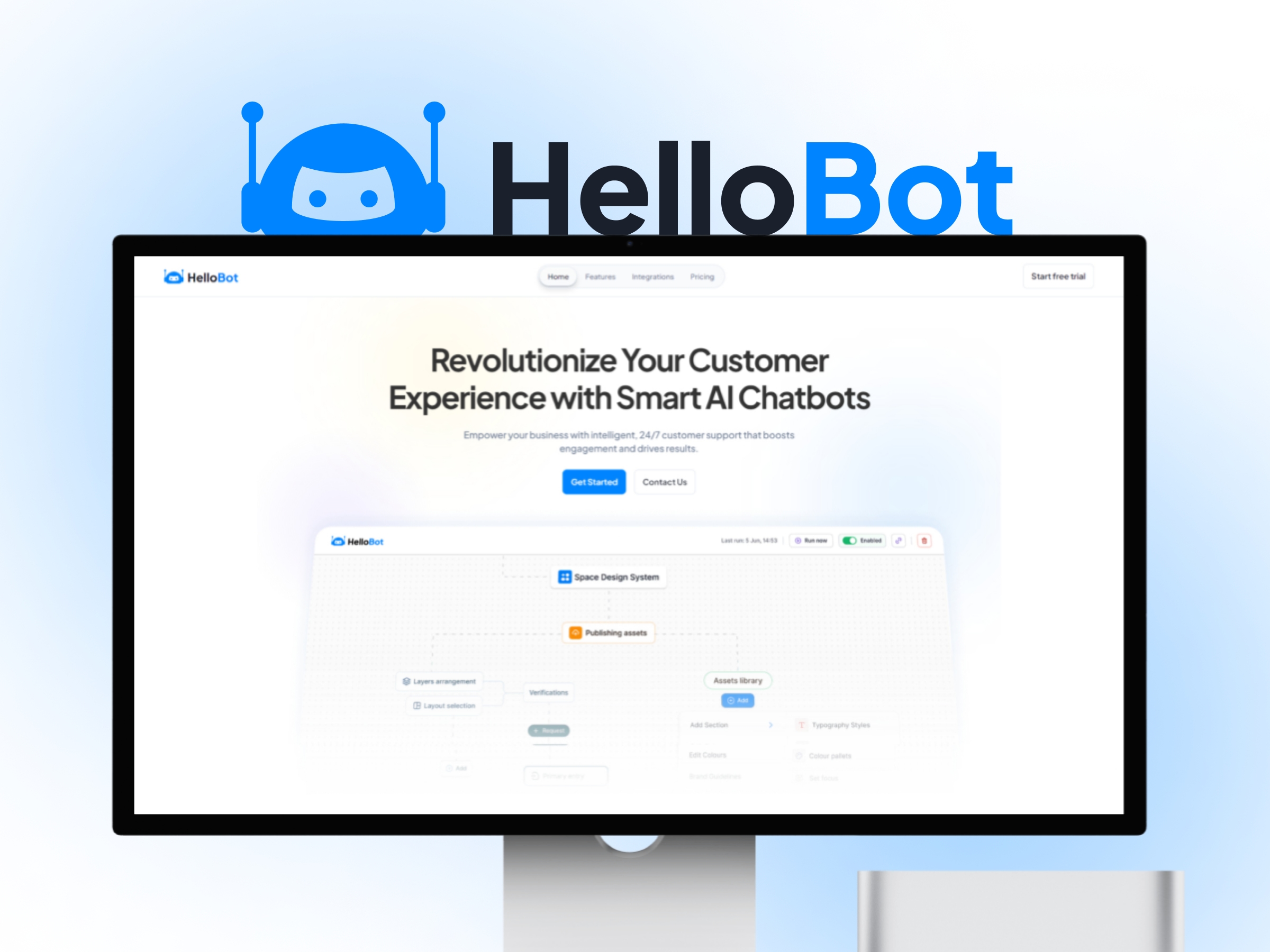 HelloBot Framer template preview 1