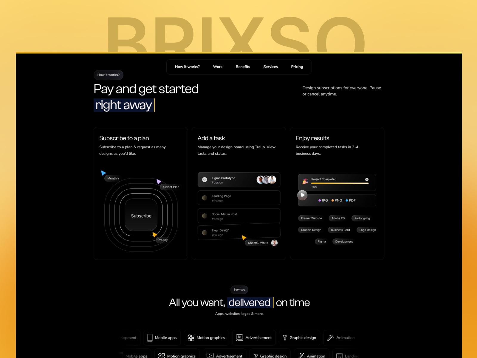 Brixso Framer template preview 4