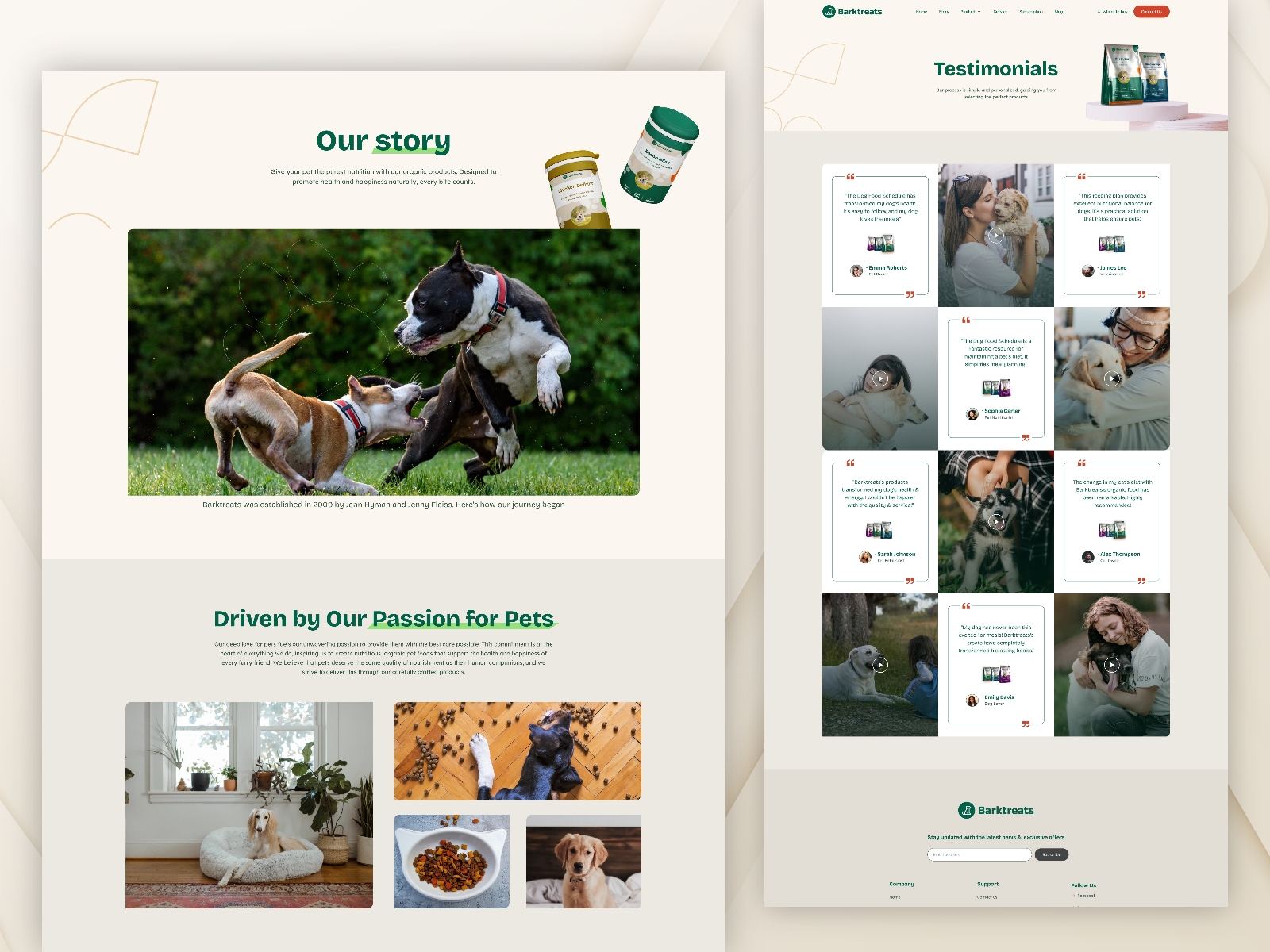 Barktreats Framer template preview 4