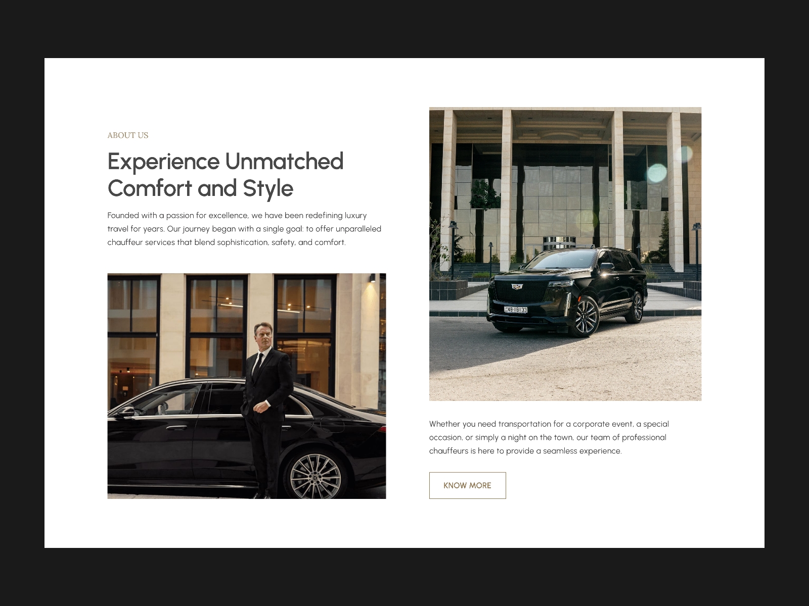 Chauffeur Framer template preview 4