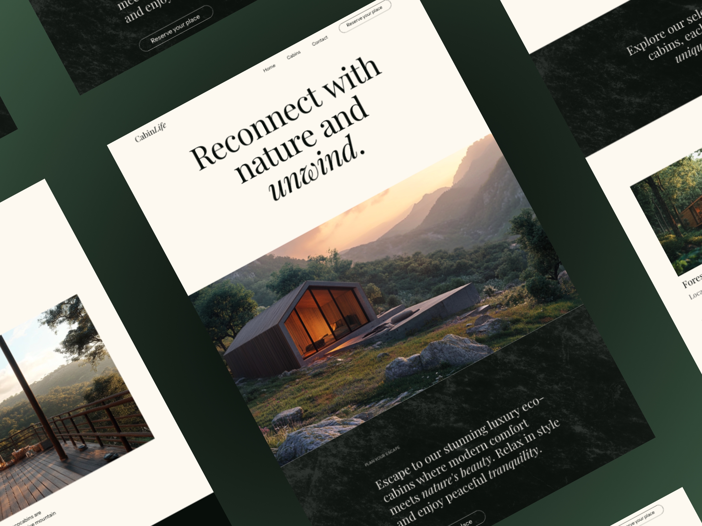 CabinLife Framer template preview 1