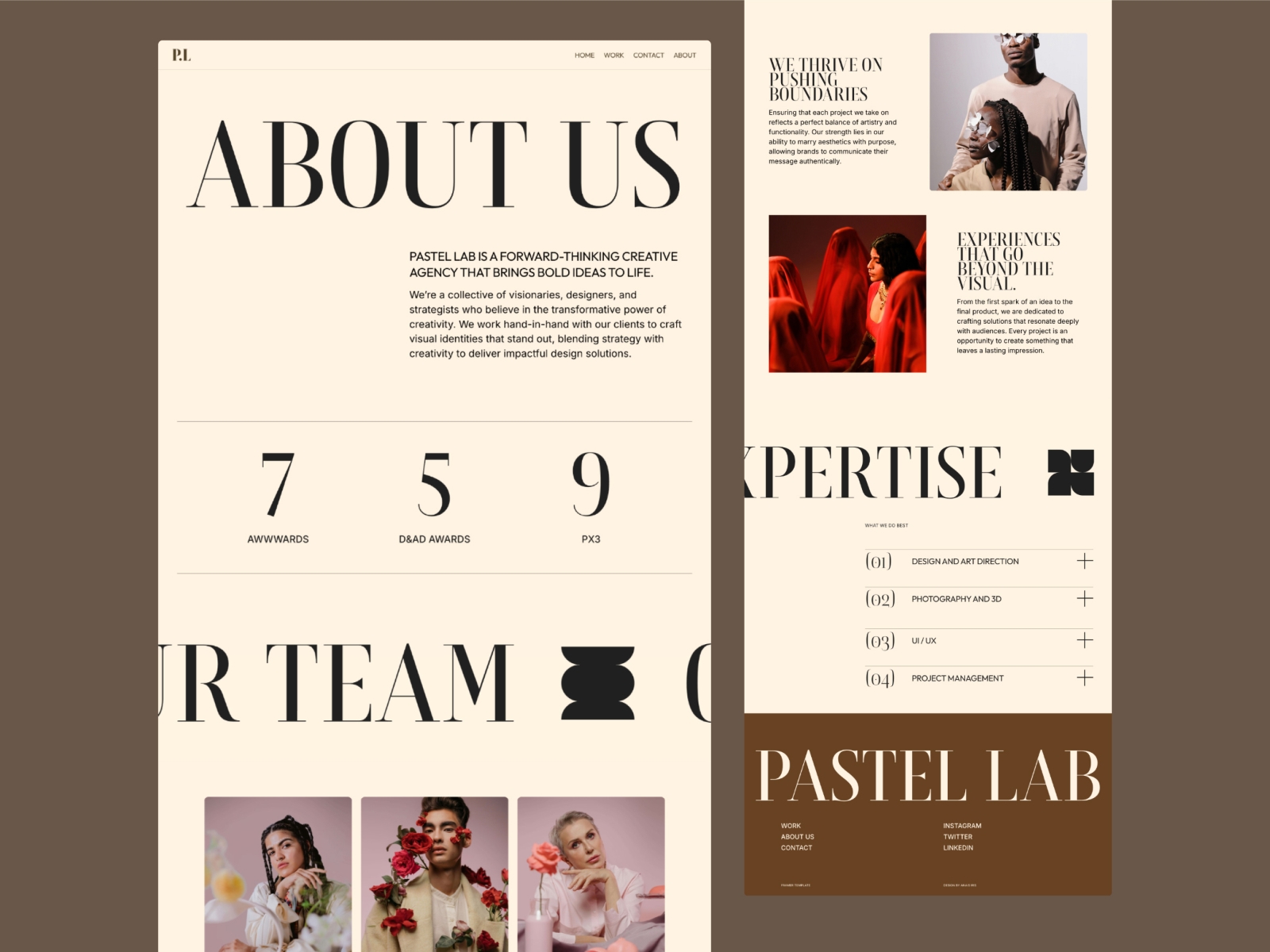 Pastel Lab Framer template preview 2