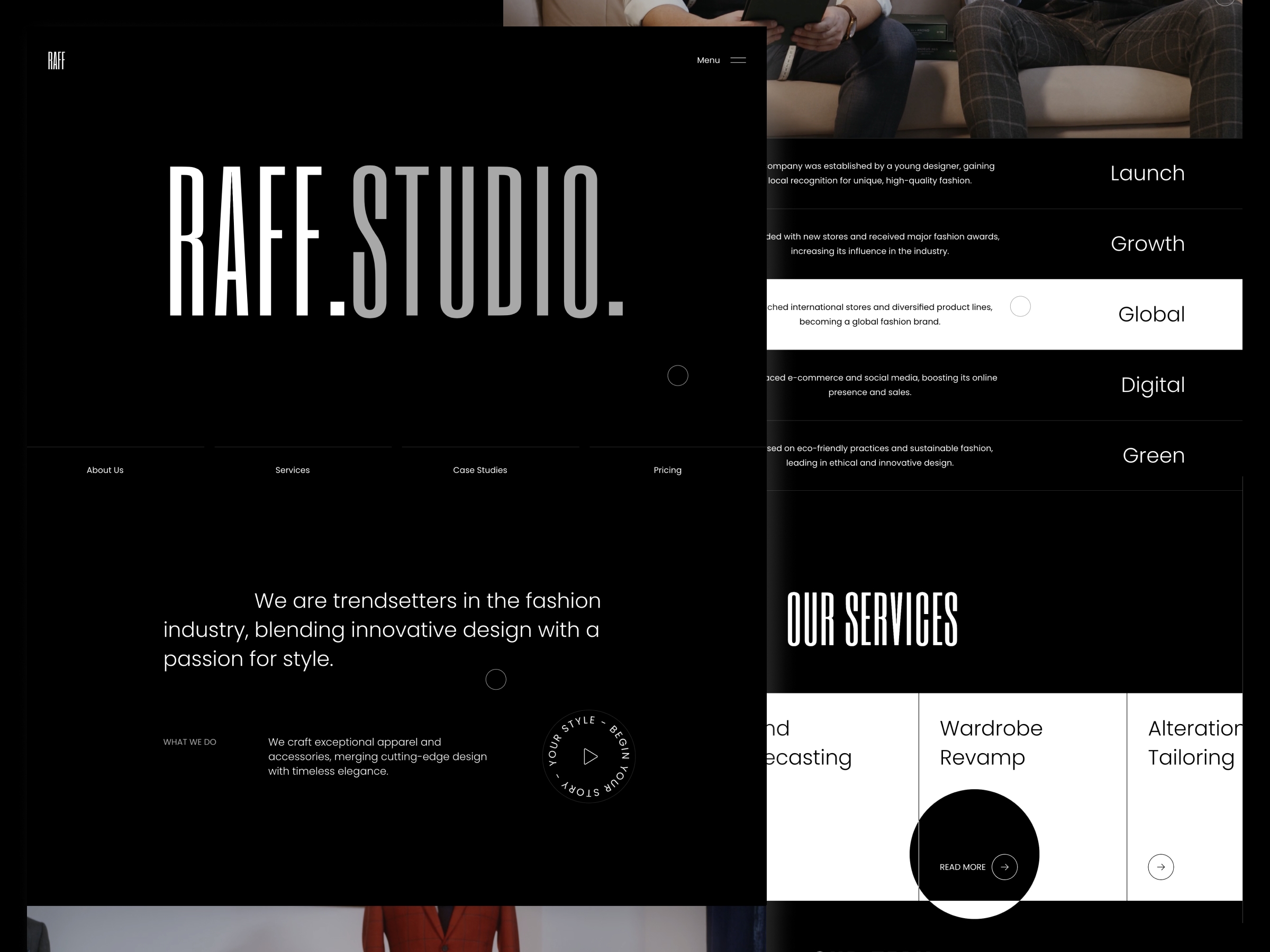 Raff Framer template preview 1