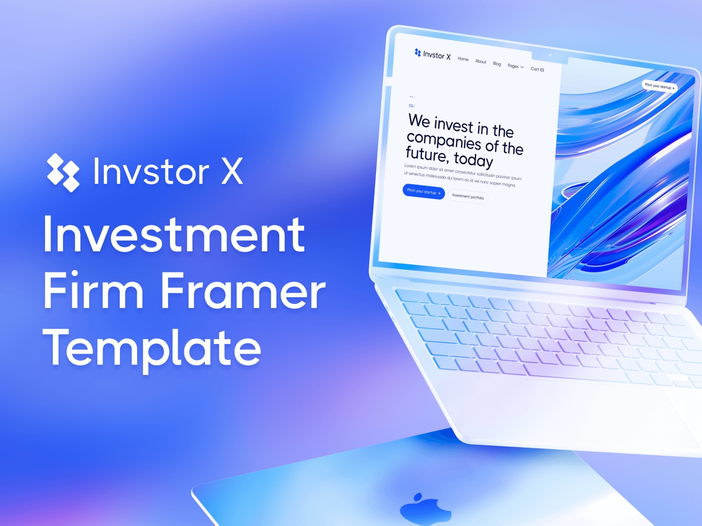 Invstor X Framer template preview 1