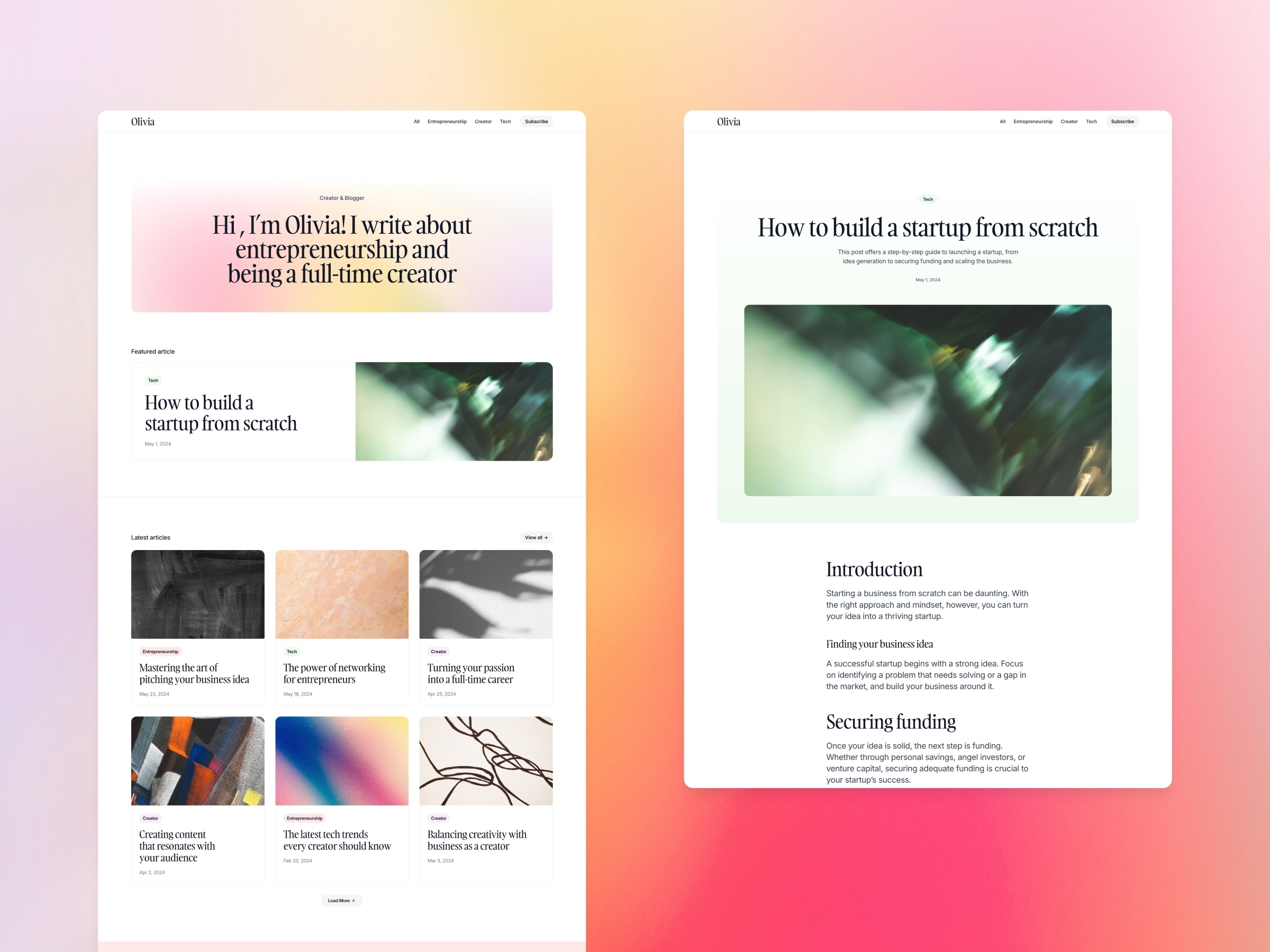 Compose Framer template preview 3