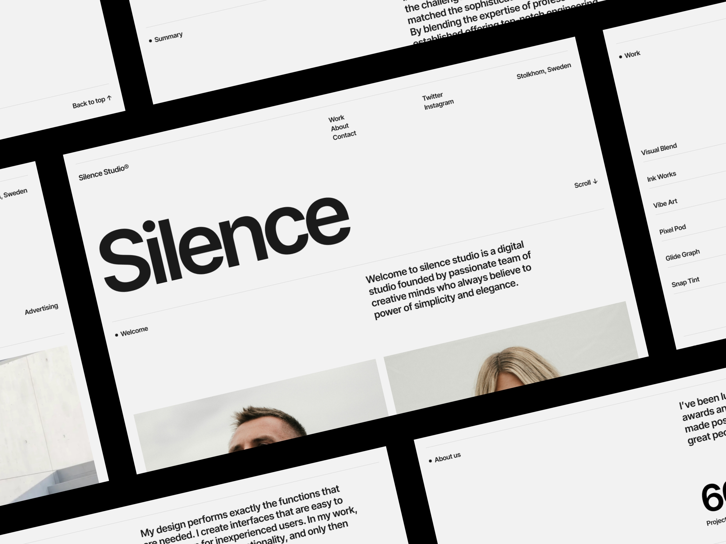 Silence Framer template preview 2