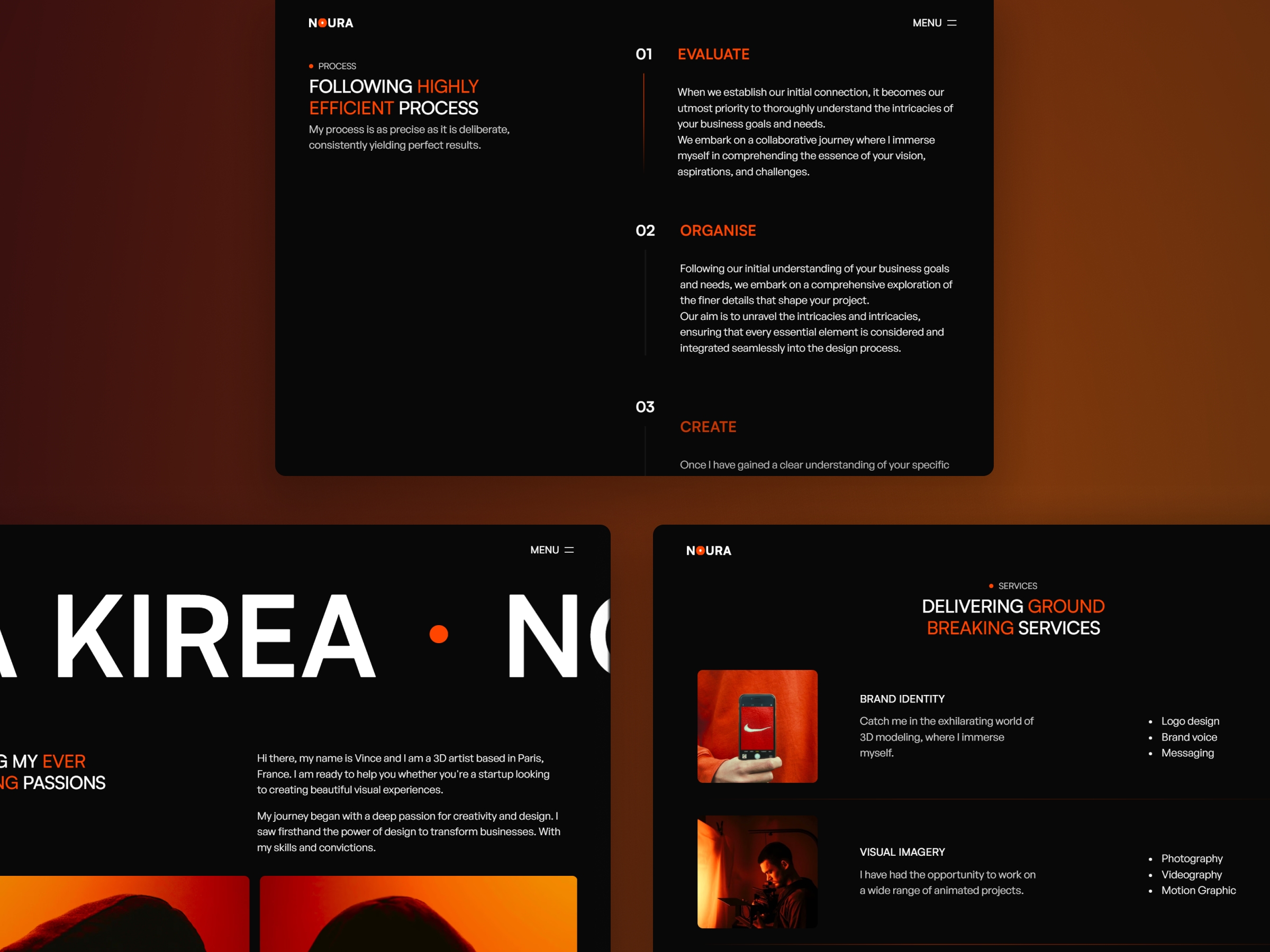 Noura Framer template preview 3