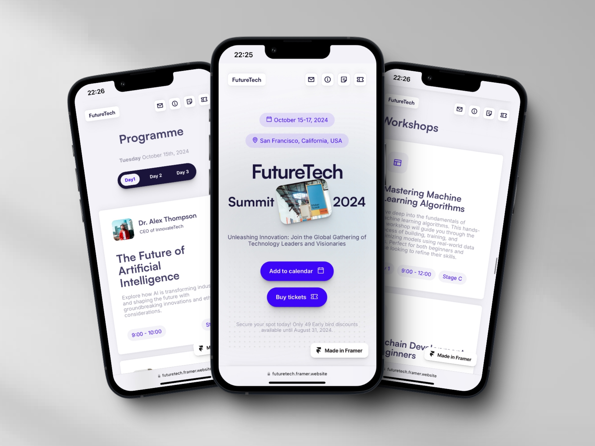 FutureTech Framer template preview 3