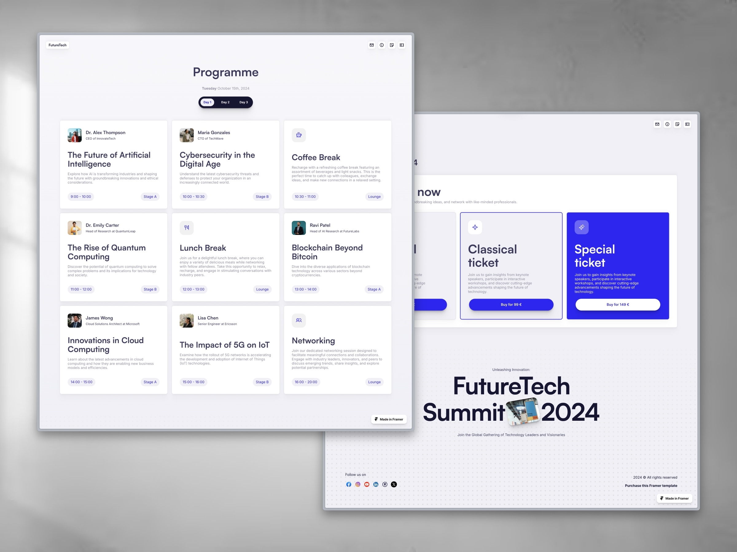 FutureTech Framer template preview 4