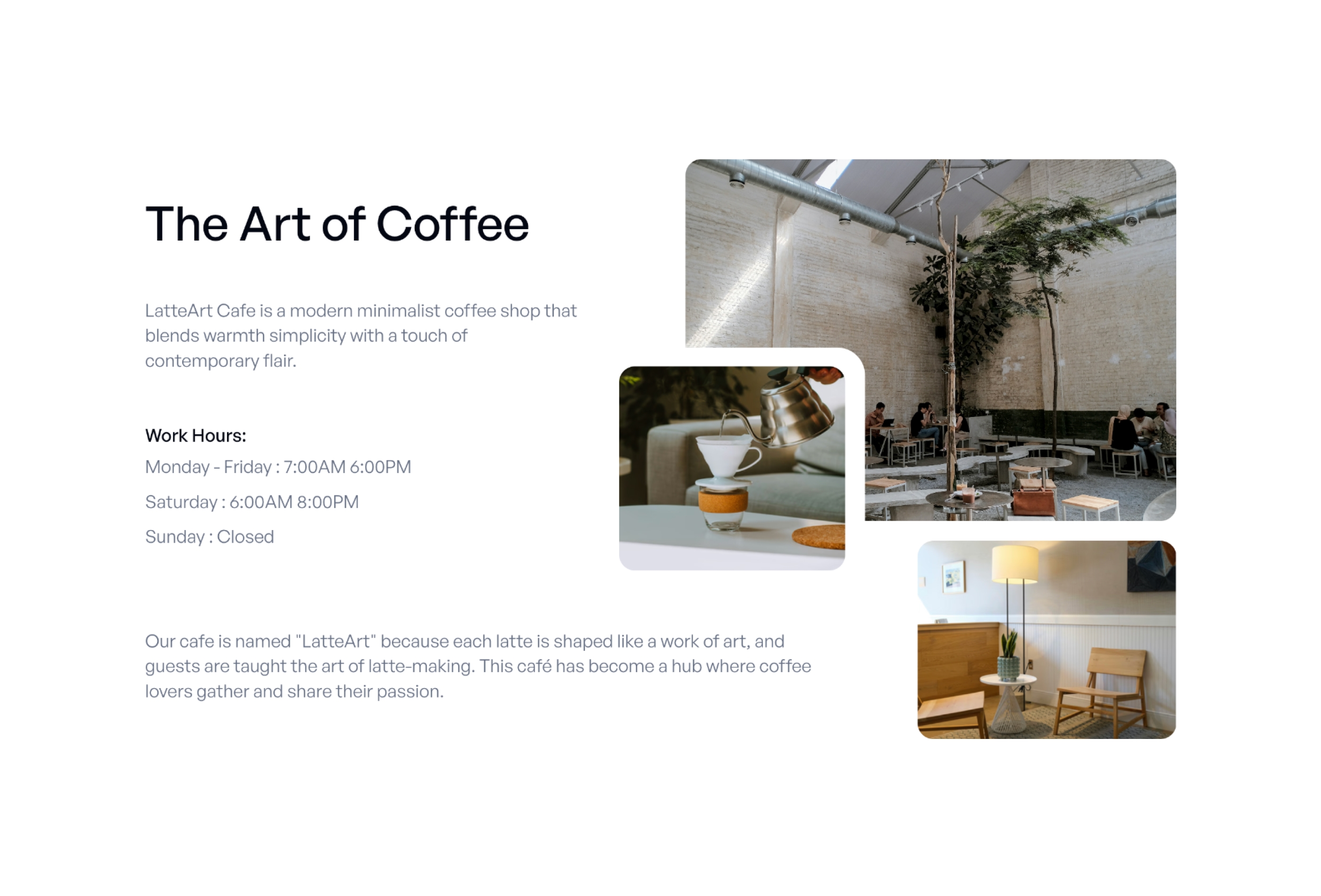 Latteart Framer template preview 2