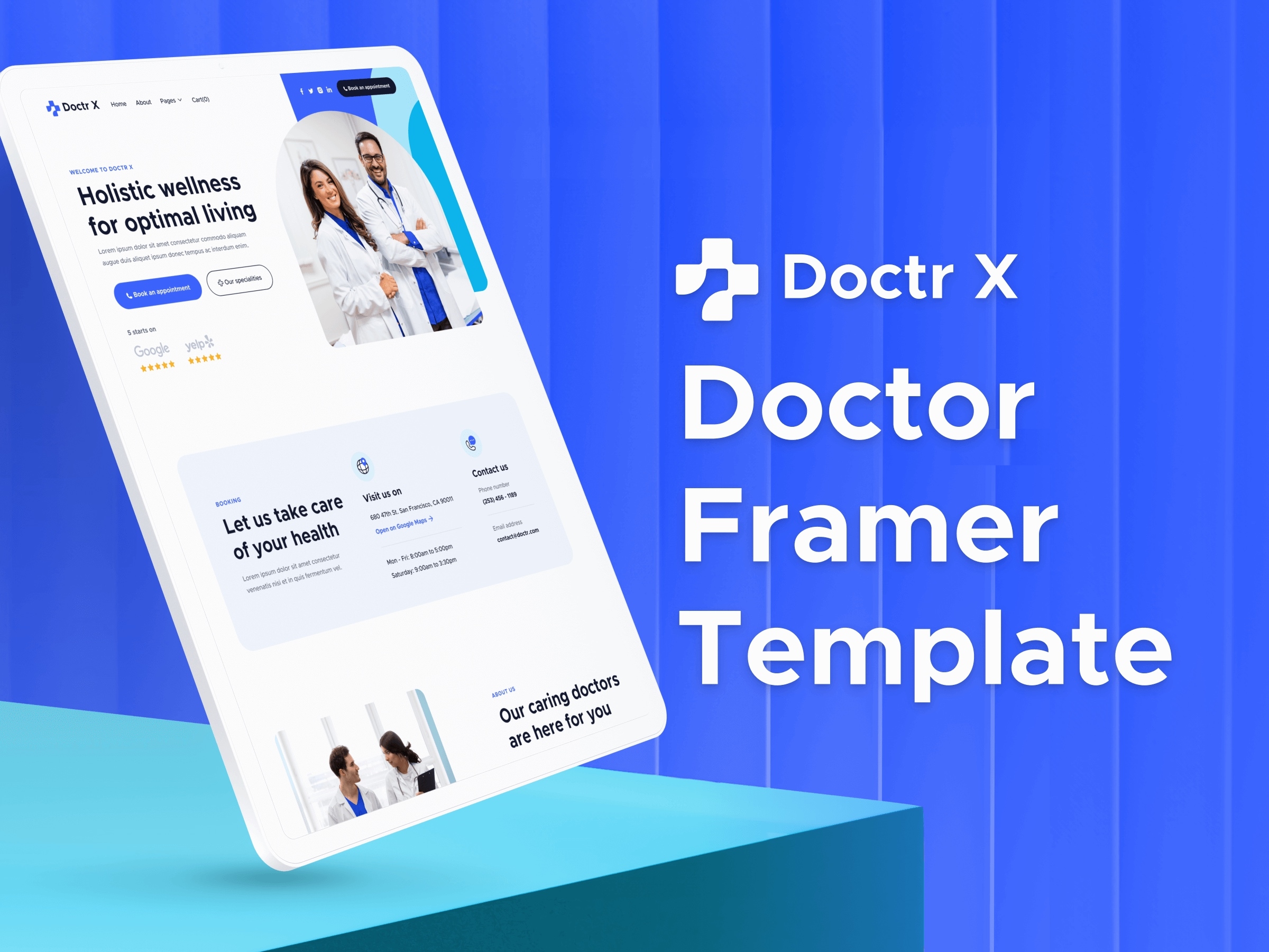 Doctr X Framer template preview 1