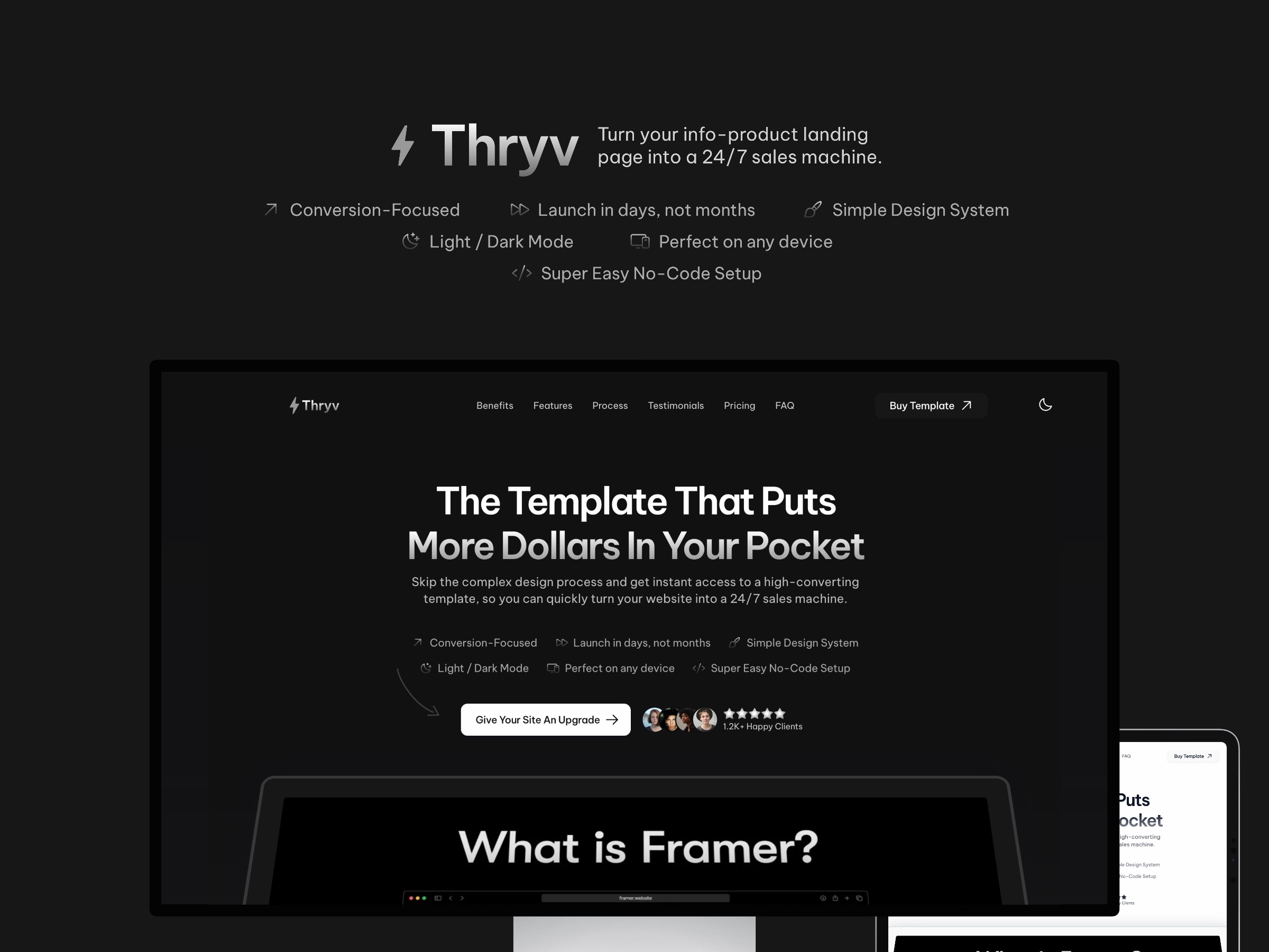 Thryv Framer template preview 1