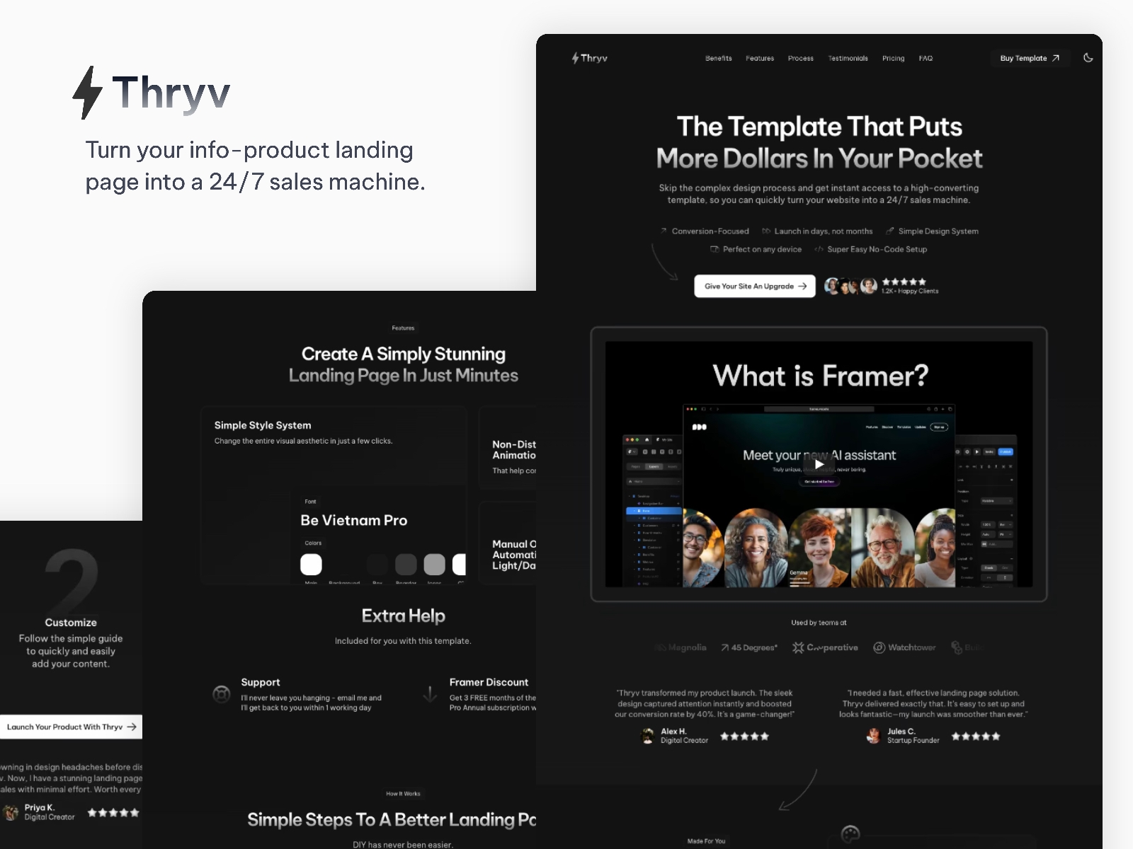 Thryv Framer template preview 4