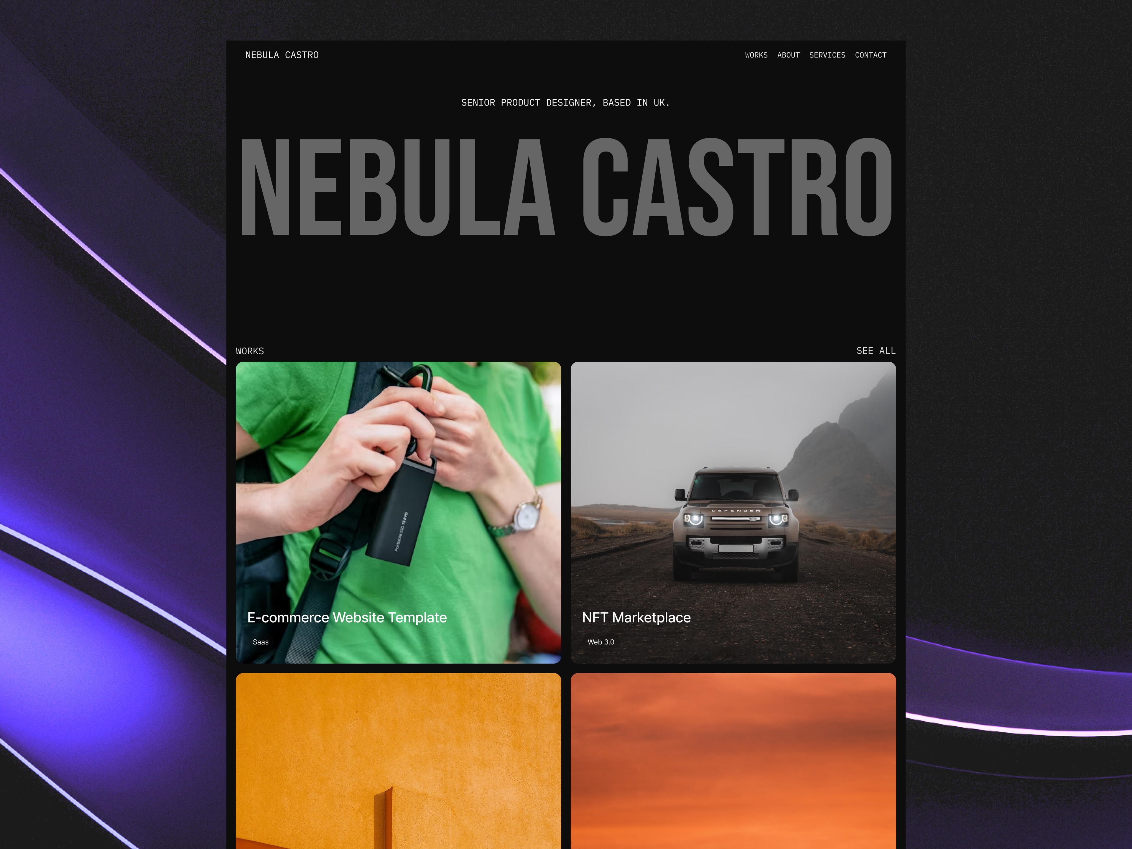 Nebula Framer template preview 1