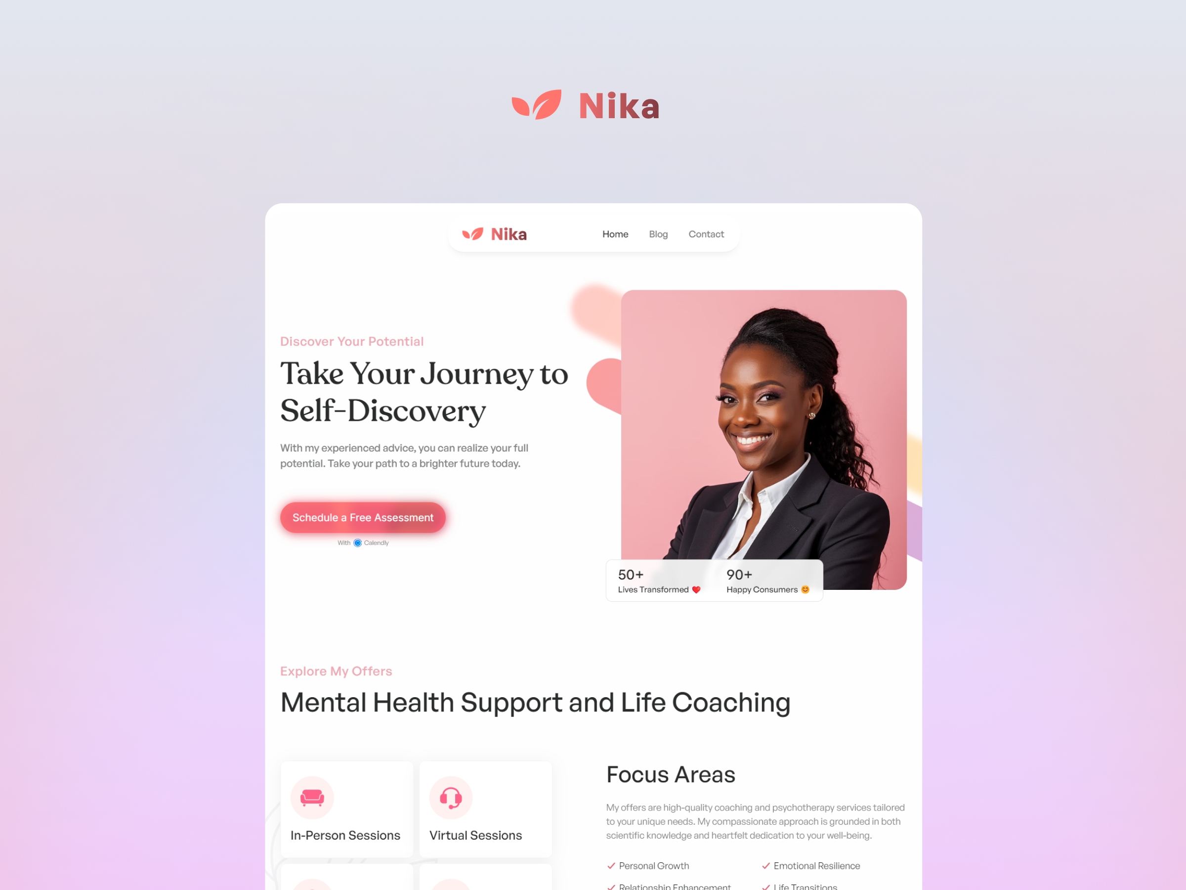 Nika Framer template preview 1