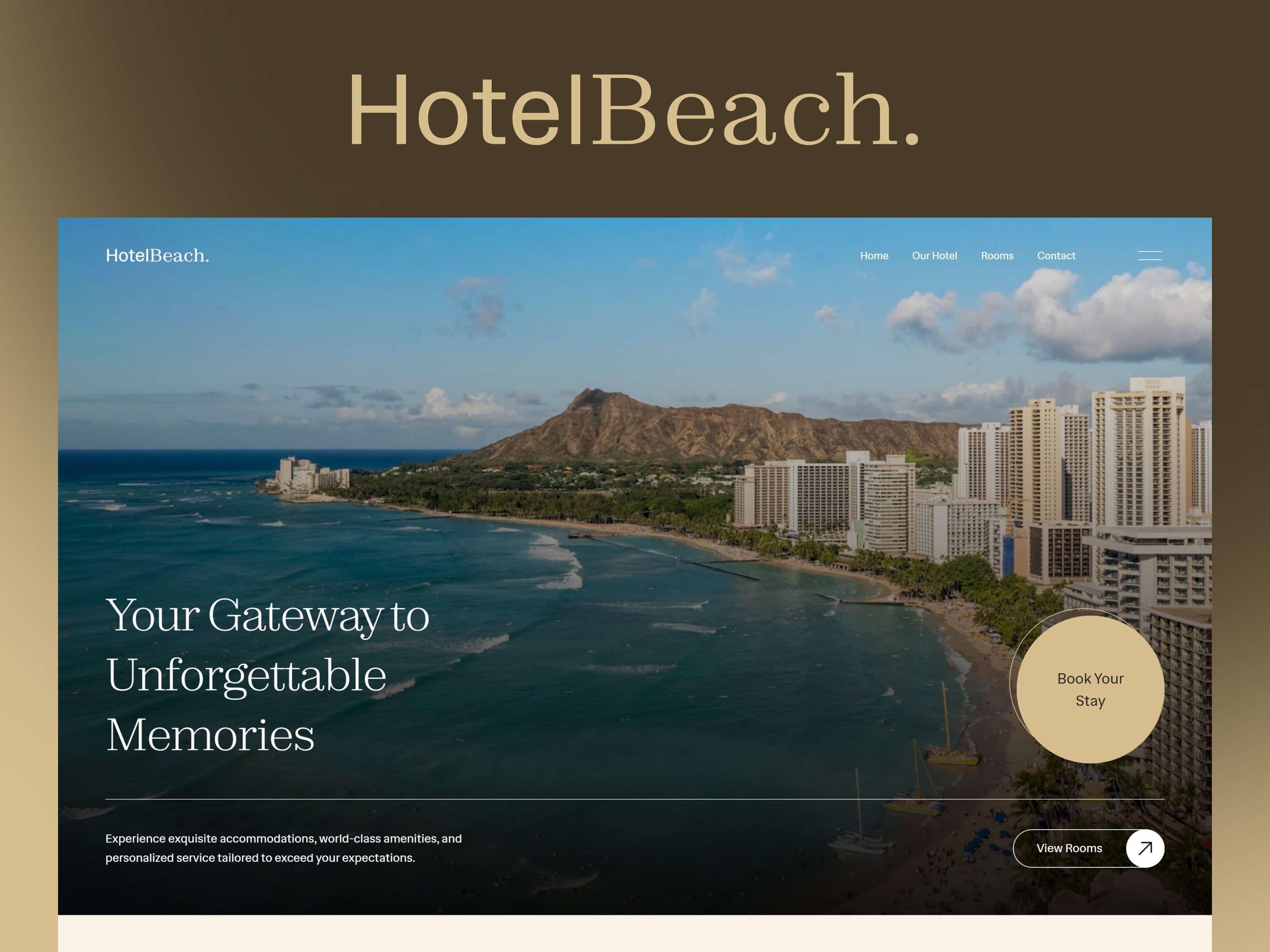 HotelBeach Framer template preview 1