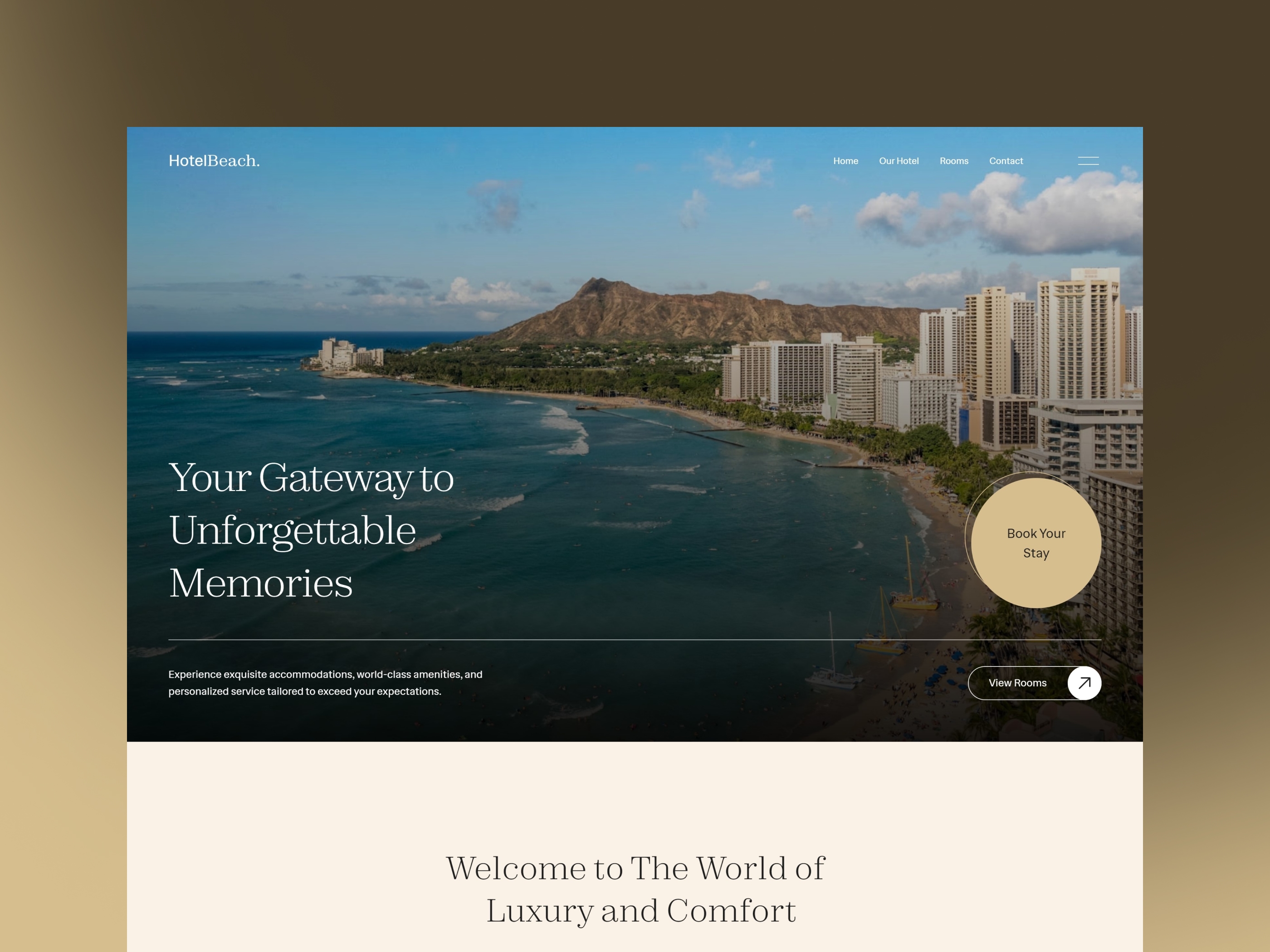 HotelBeach Framer template preview 2