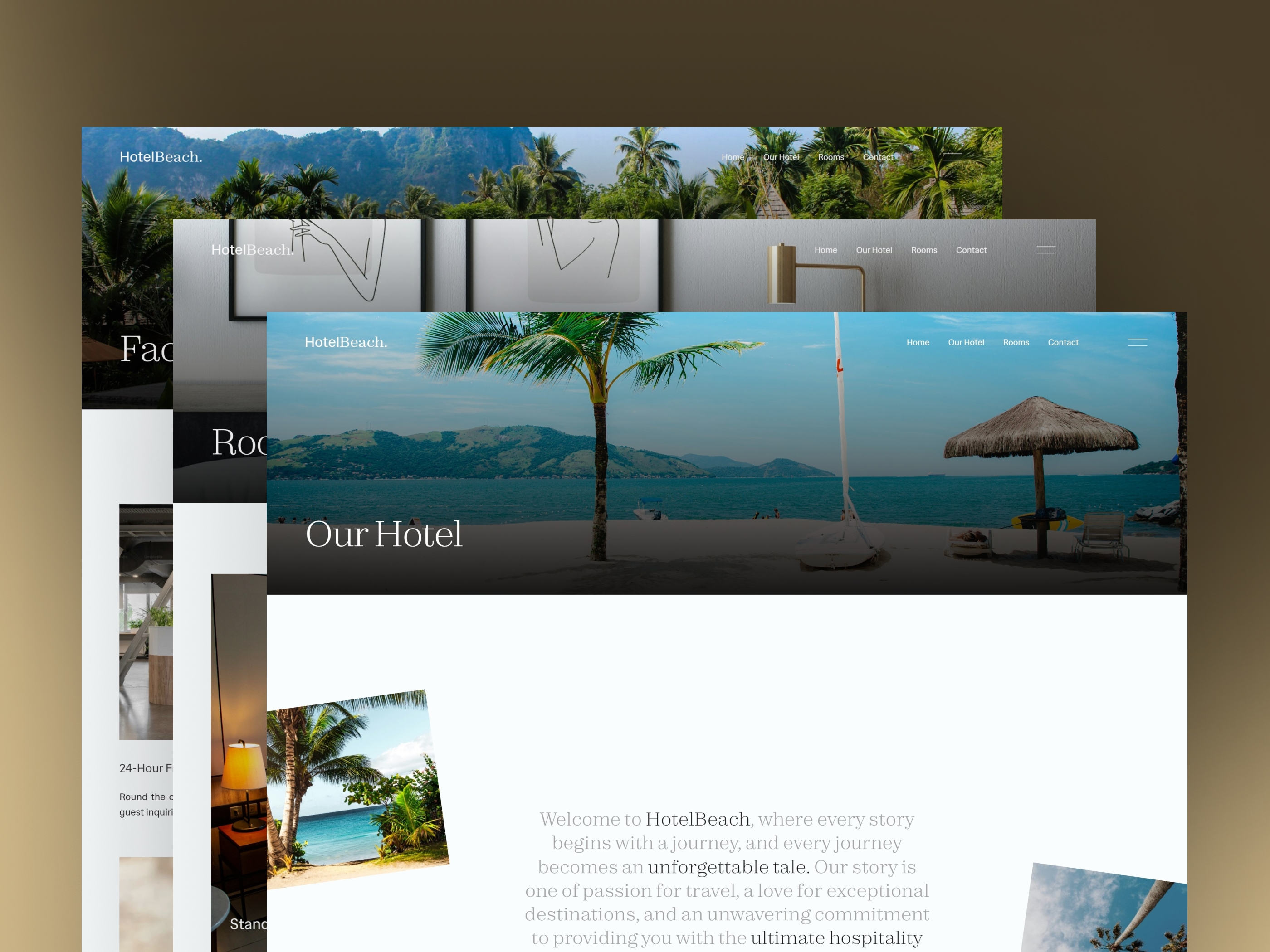 HotelBeach Framer template preview 3