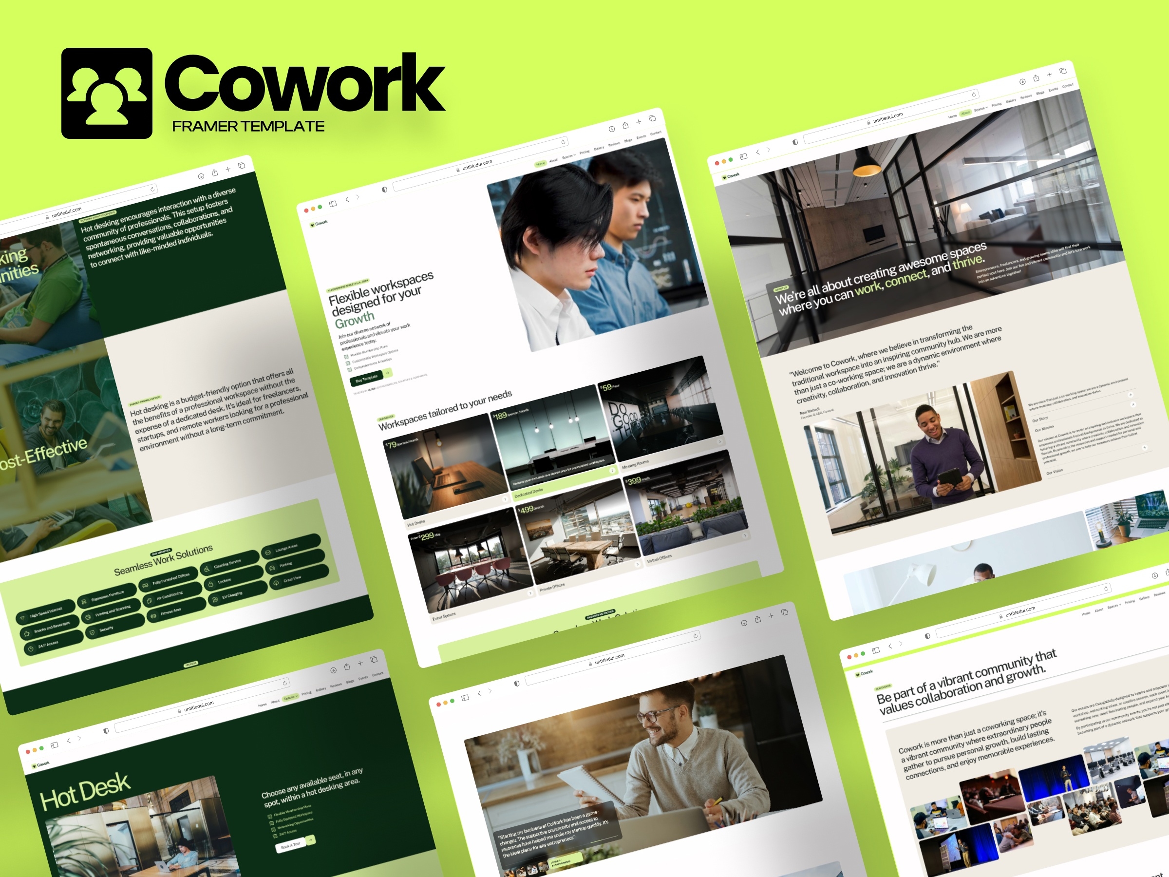 Cowork Framer template preview 1