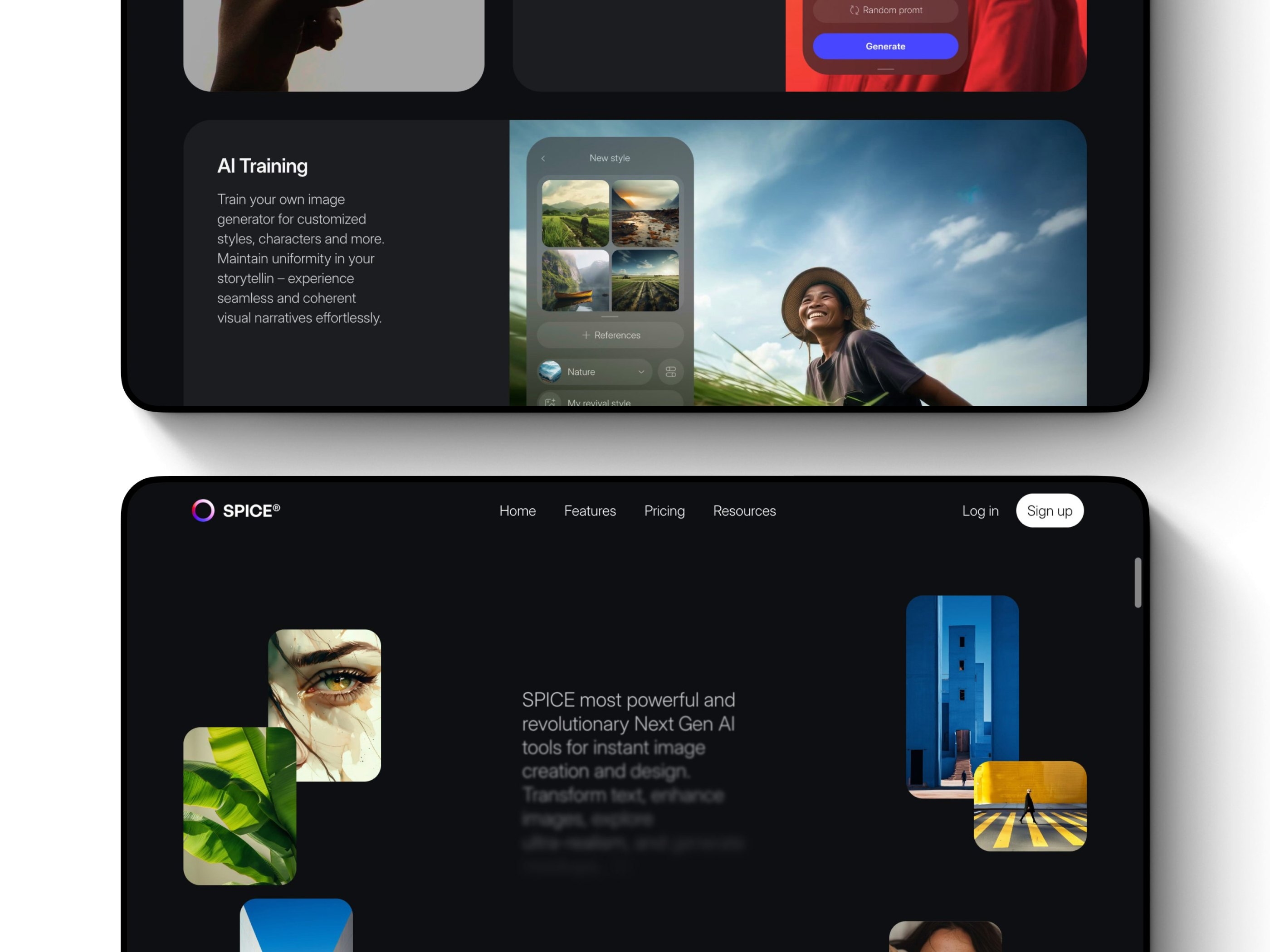 SPICE Framer template preview 4