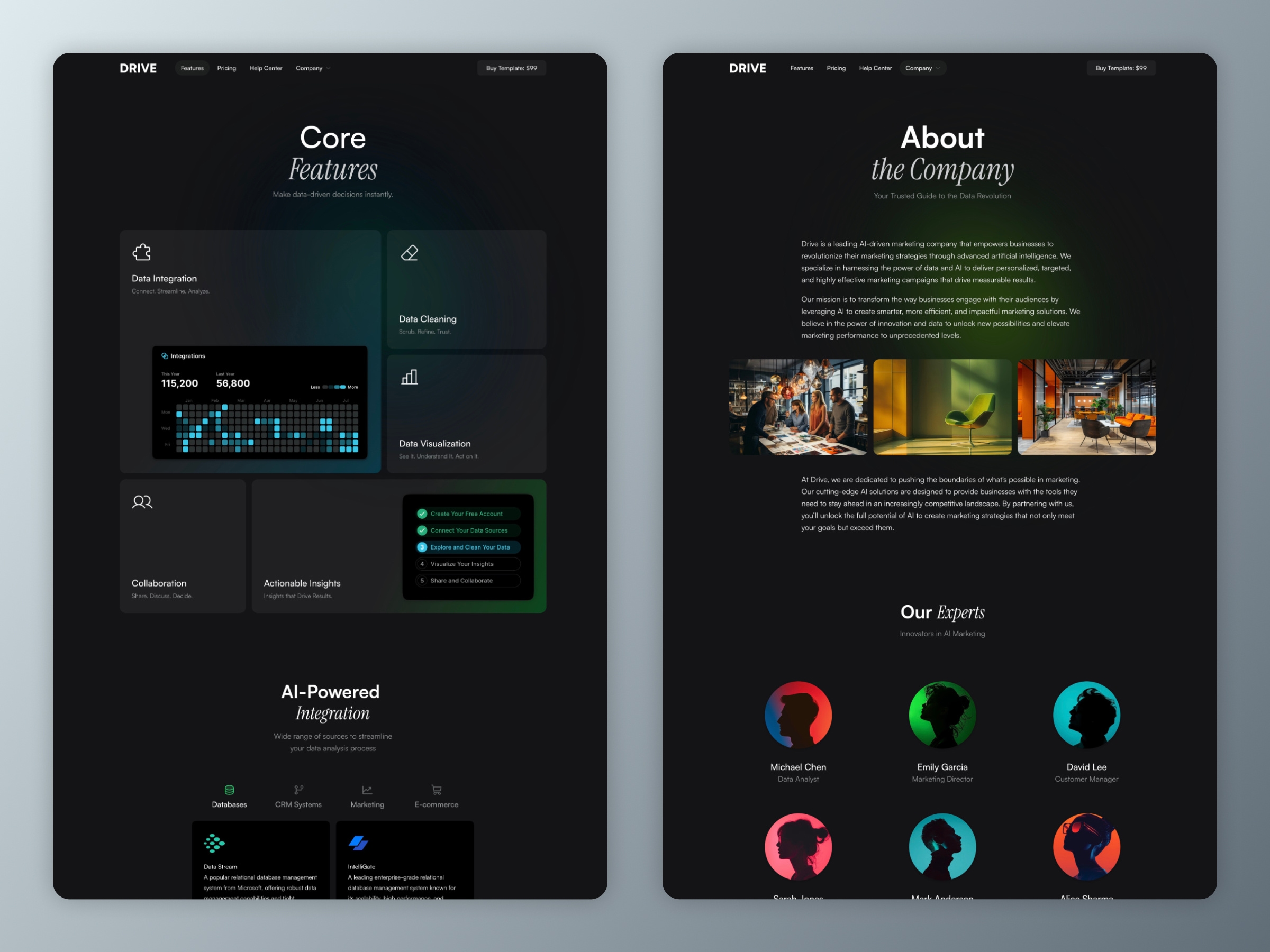 Drive Framer template preview 2