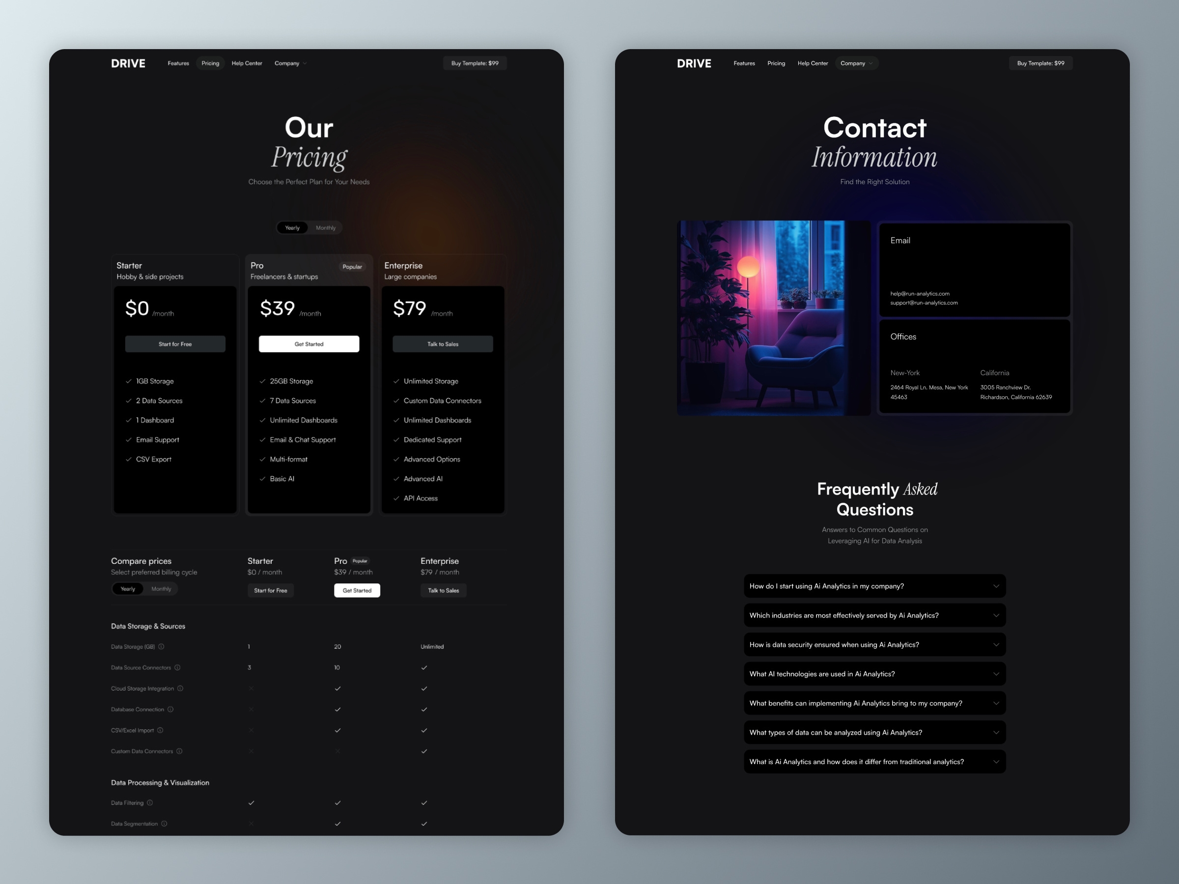 Drive Framer template preview 4