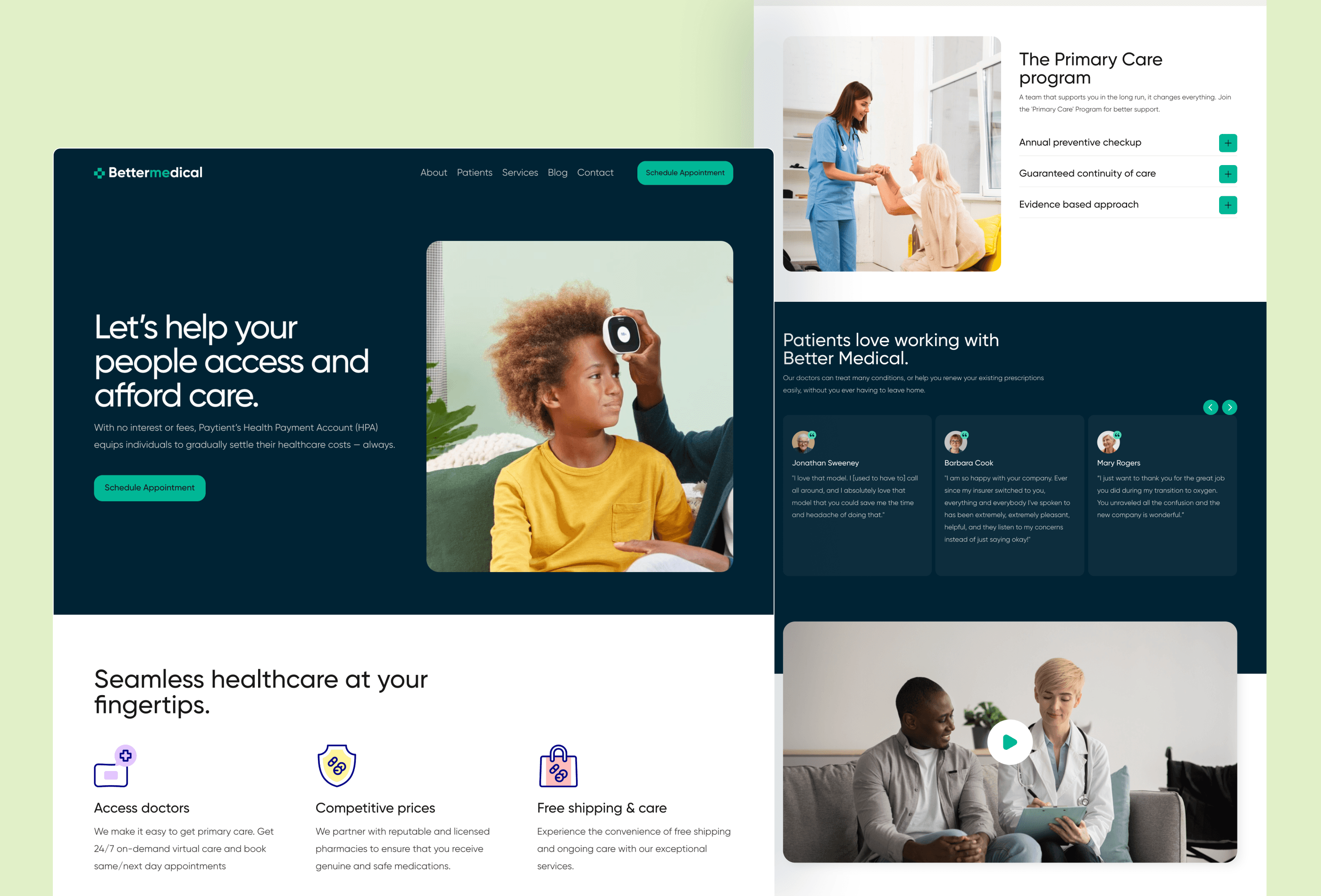 BetterMedical Framer template preview 2