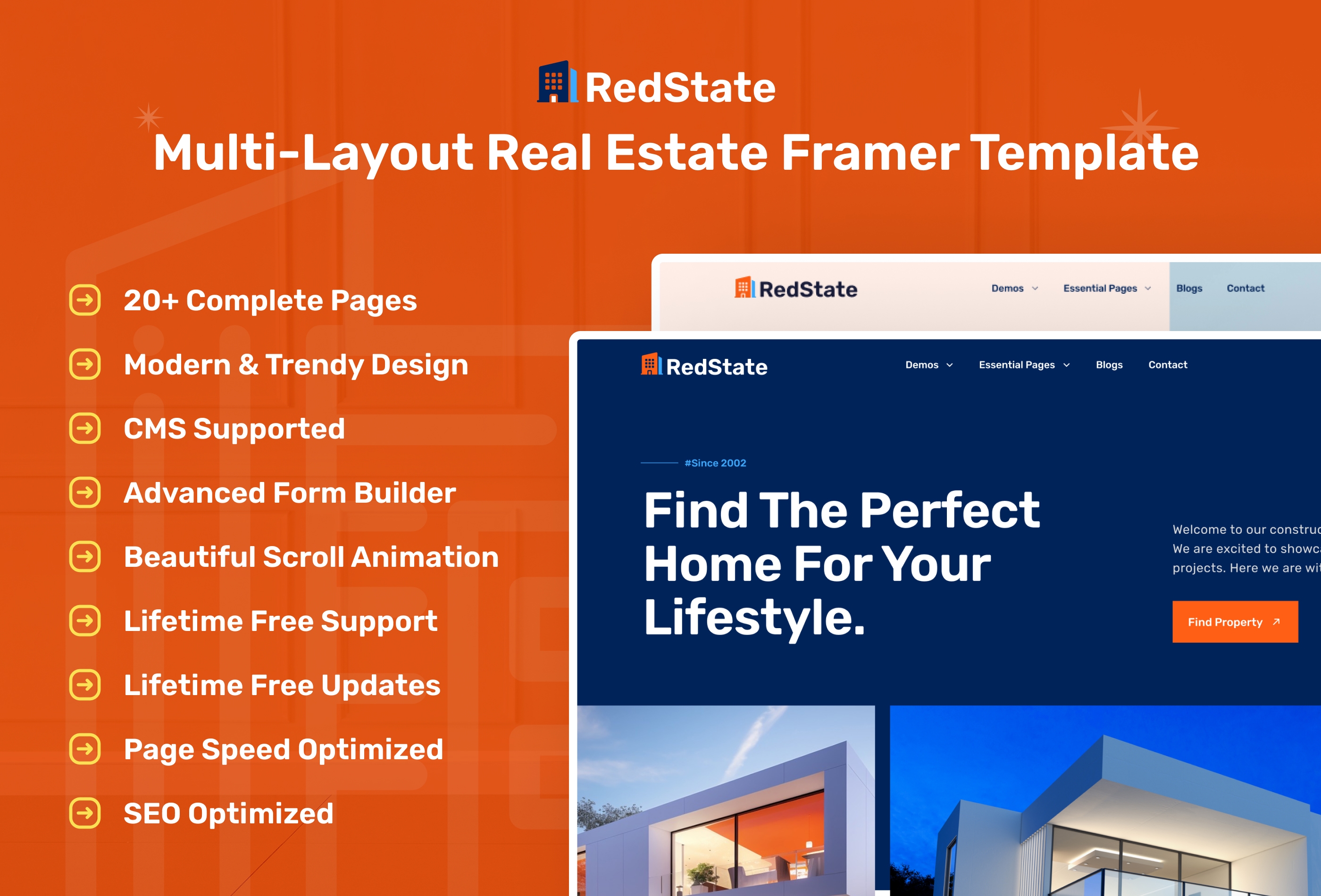 RedState Framer template preview 2