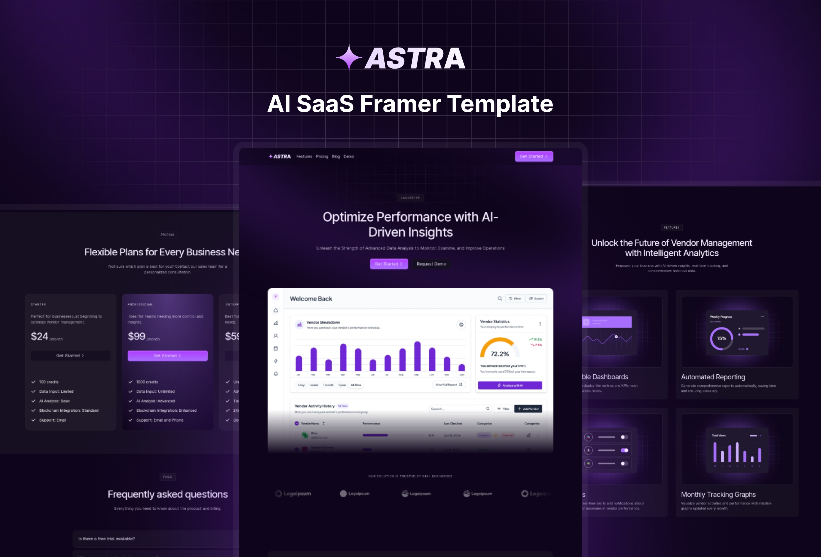 Astra Framer template preview 1