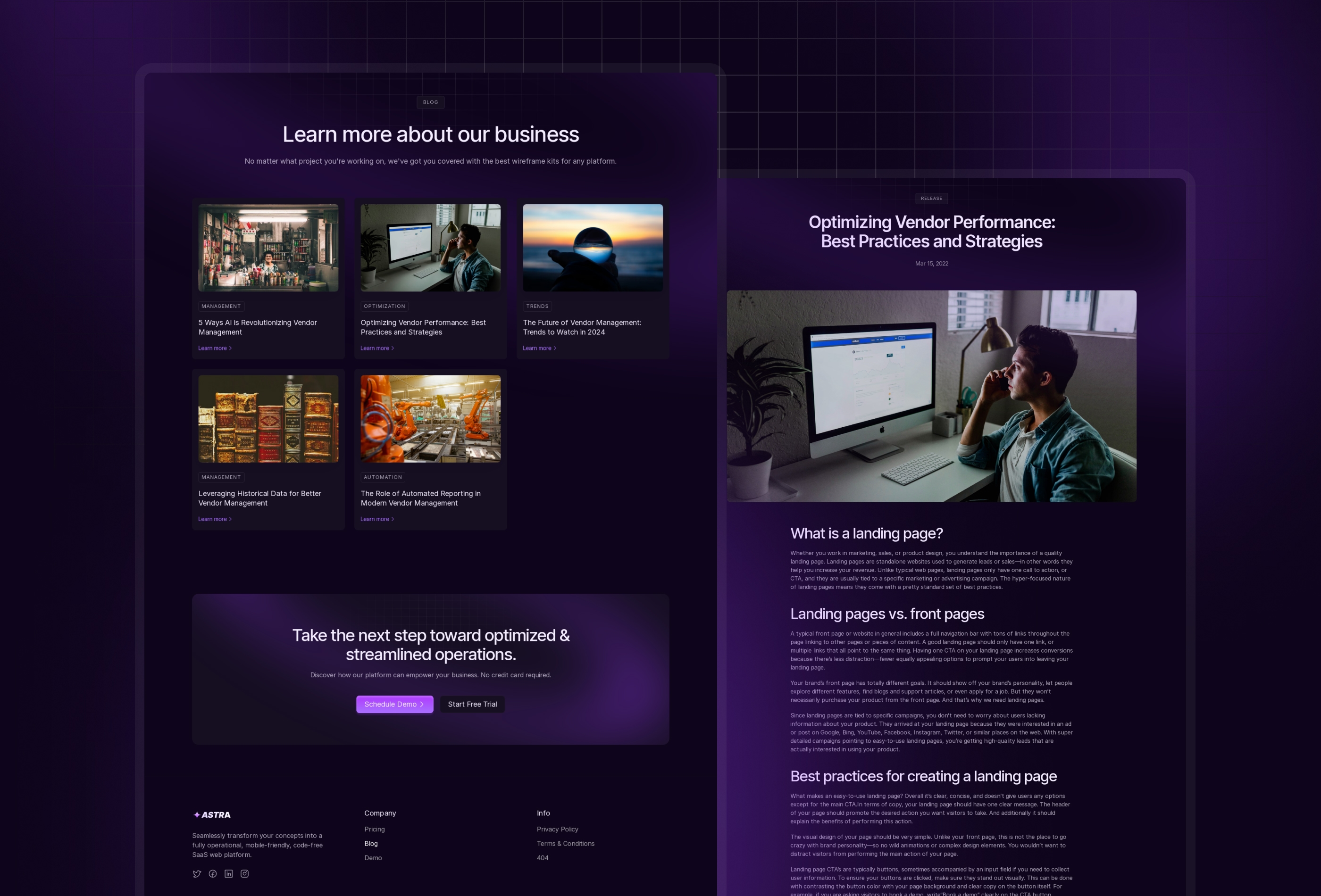 Astra Framer template preview 4