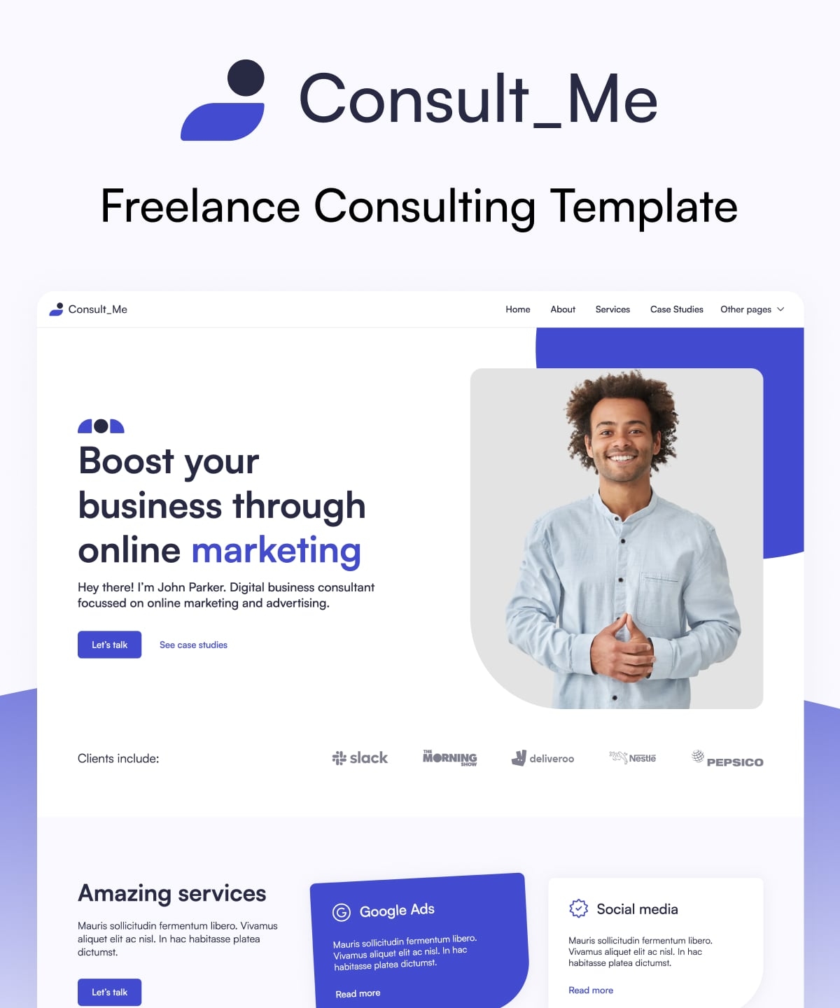 ConsultMe Framer template preview 1