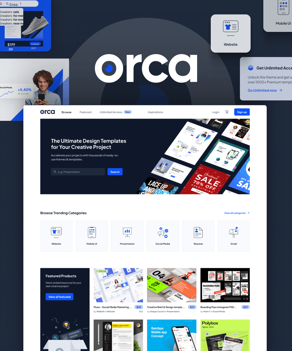 Orca Framer template preview 1