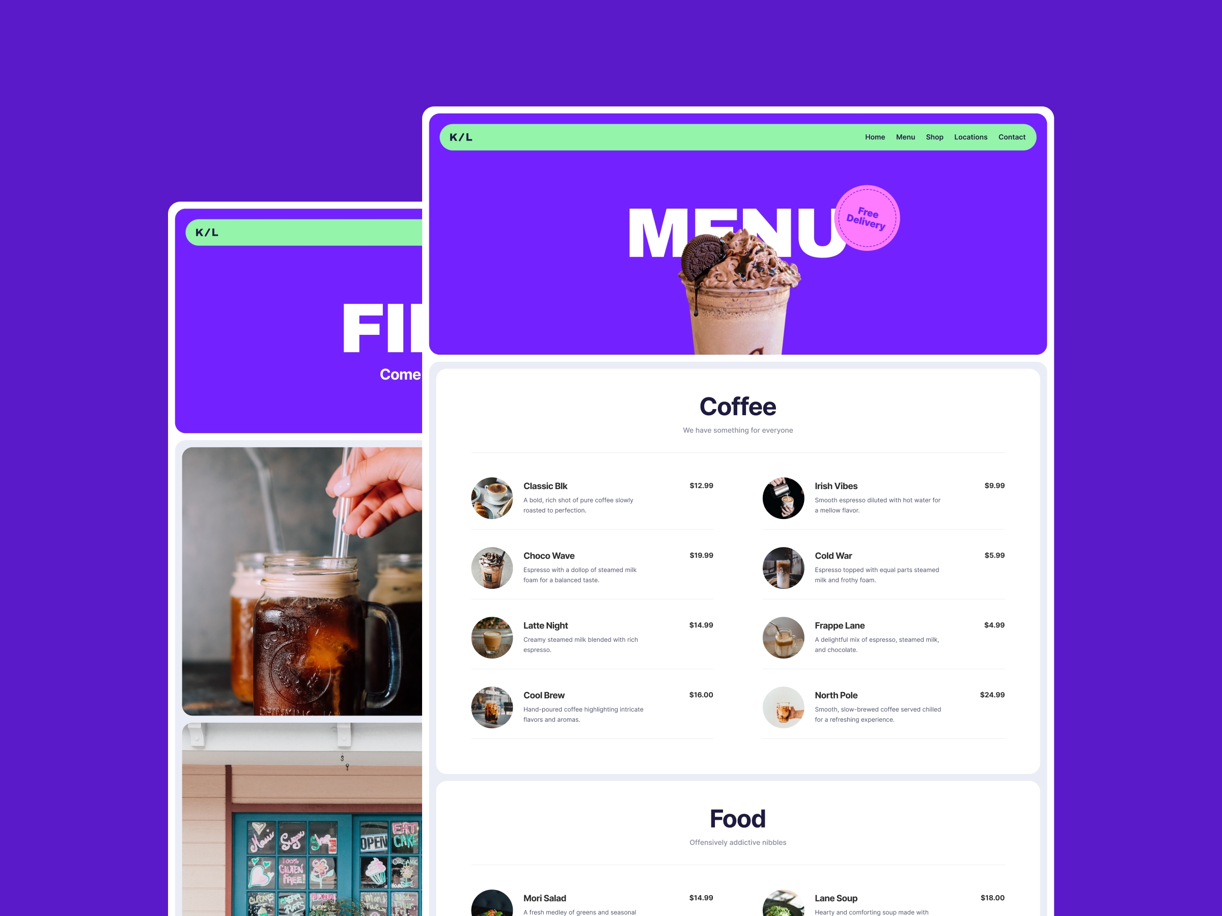 K-Lane Framer template preview 2