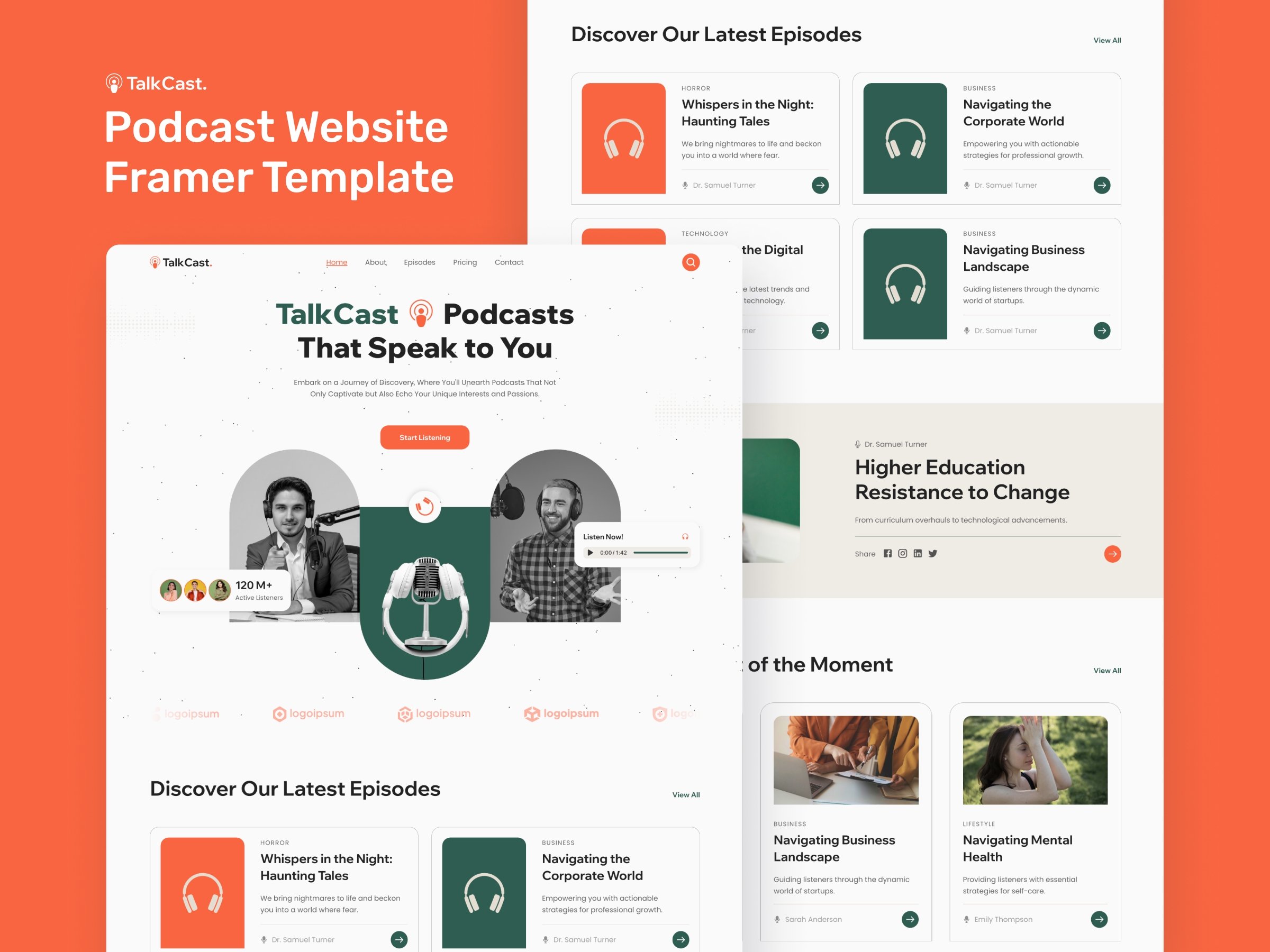 TalkCast Framer template preview 1