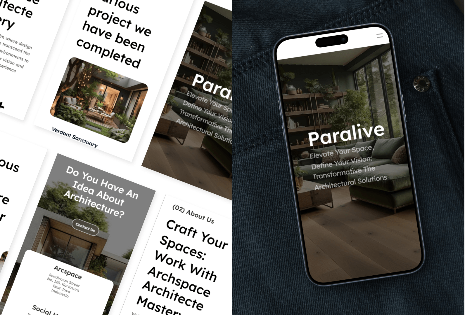 Paralive Framer template preview 2