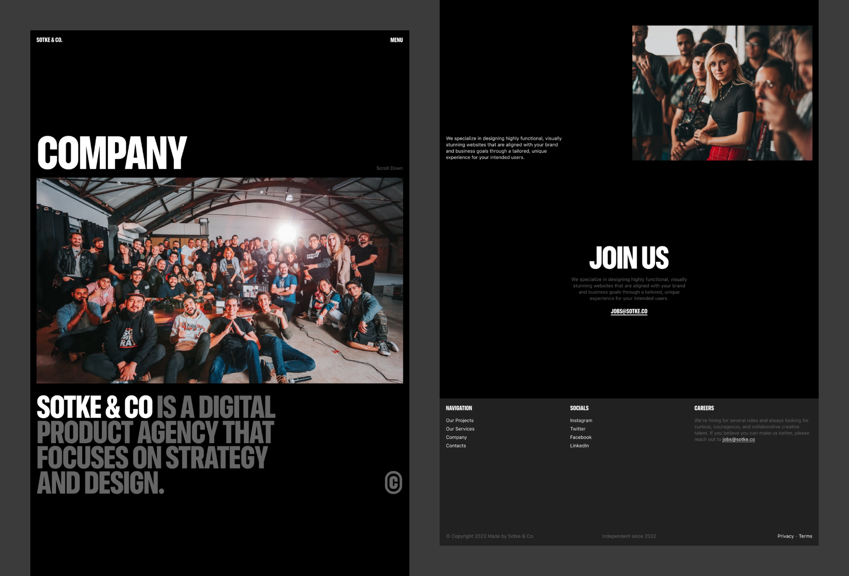 Sotke & Co Framer template preview 4