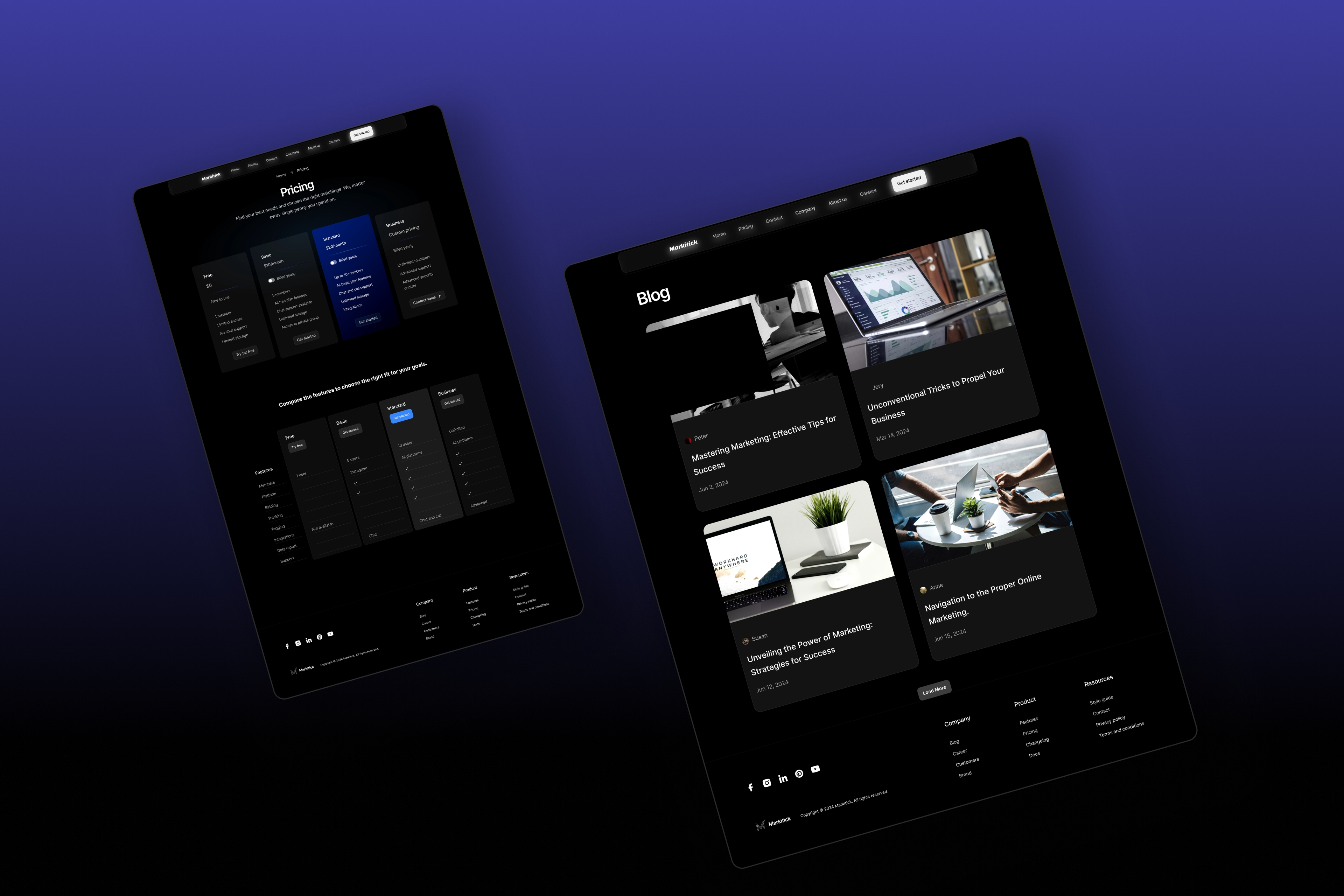 Markitick Framer template preview 3