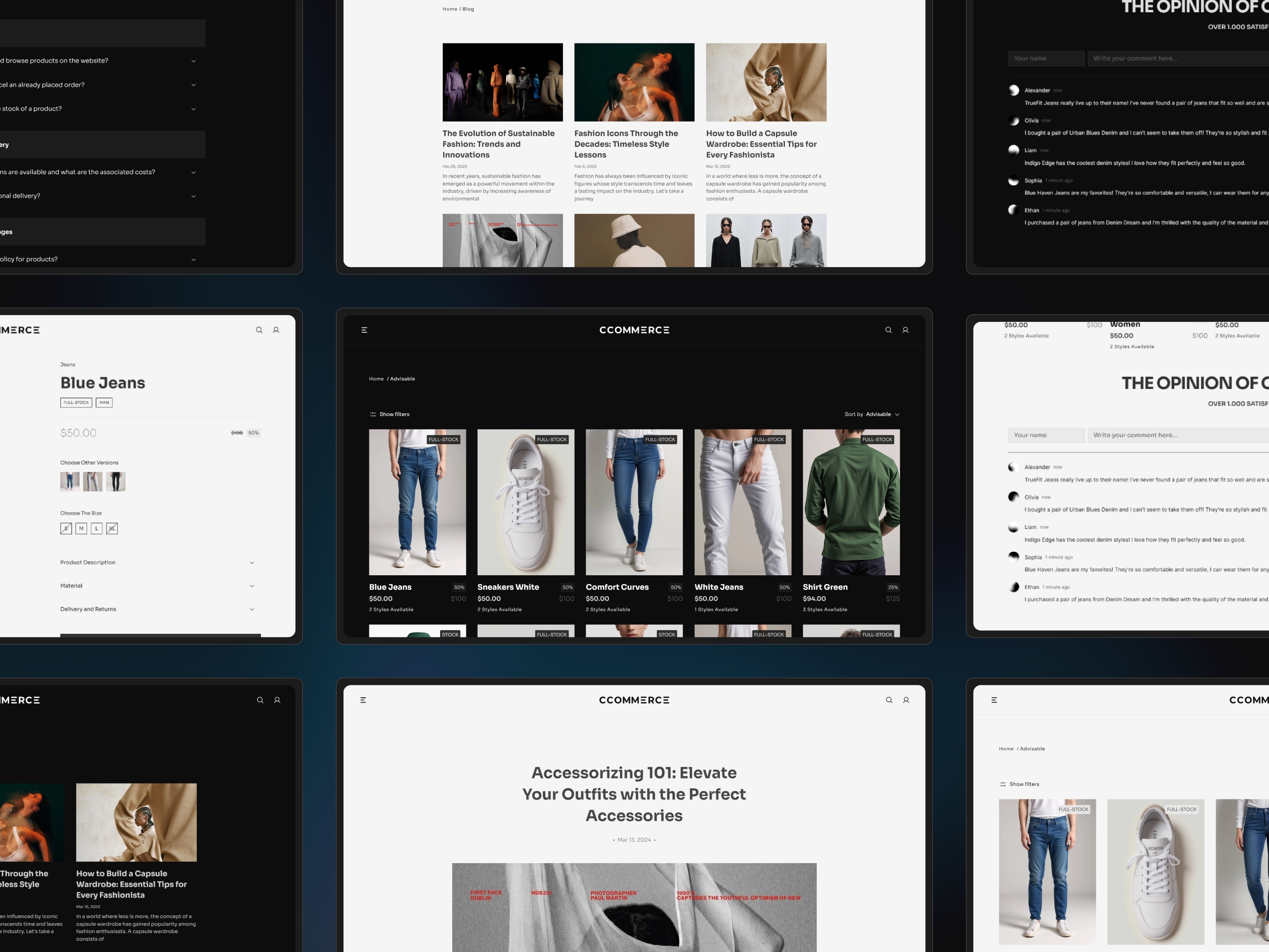 CCommerce Framer template preview 2