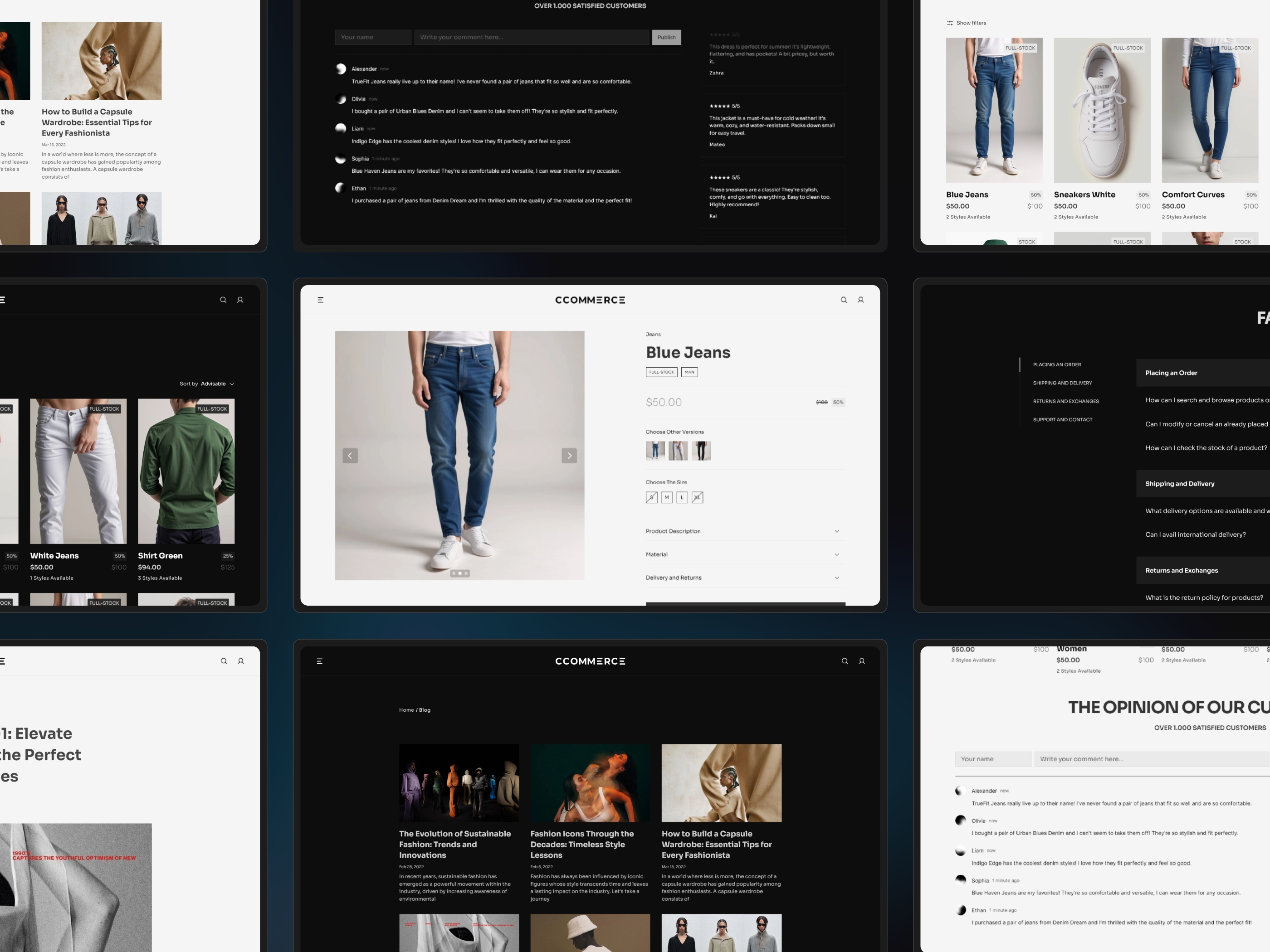 CCommerce Framer template preview 3