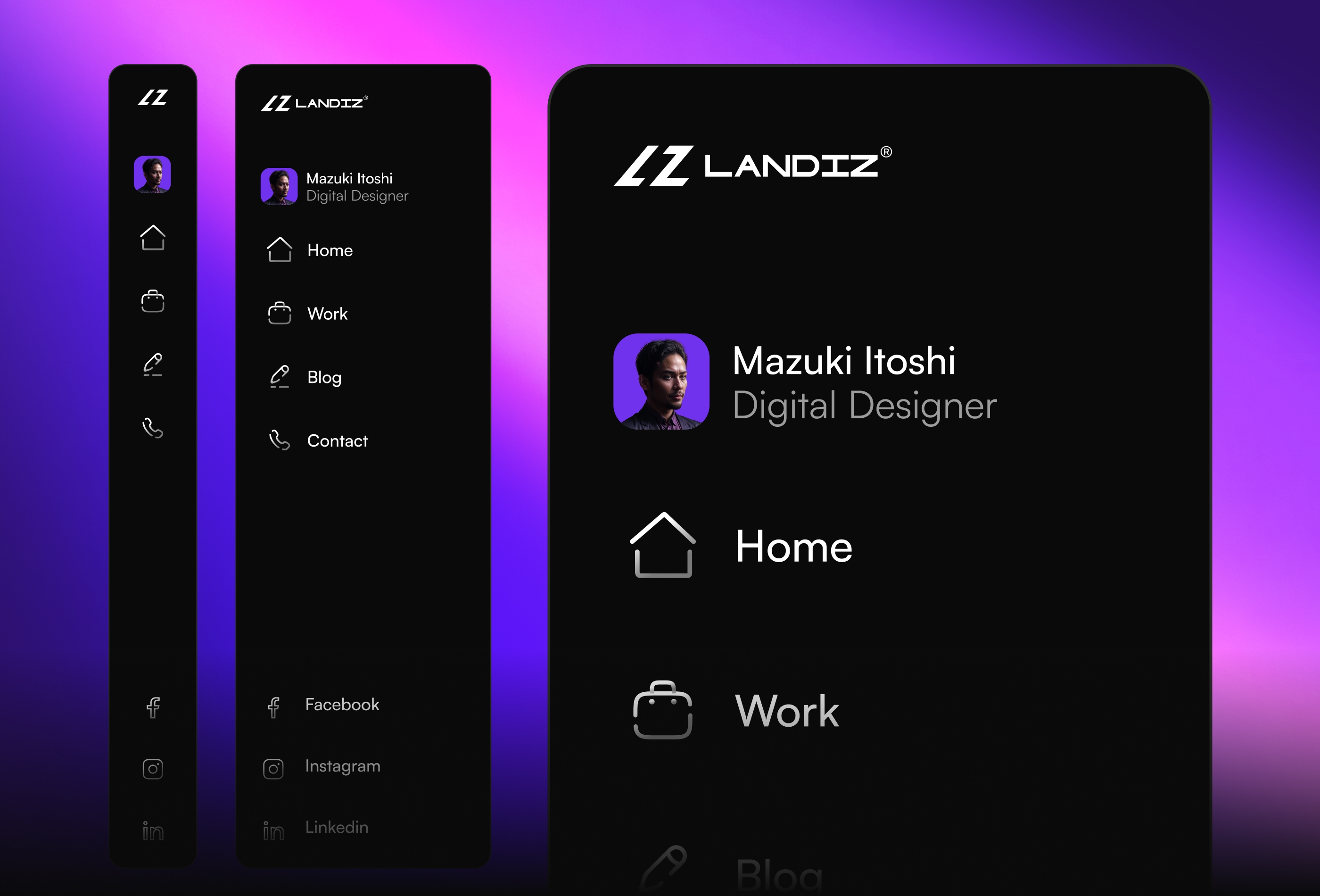 Landiz Framer template preview 3