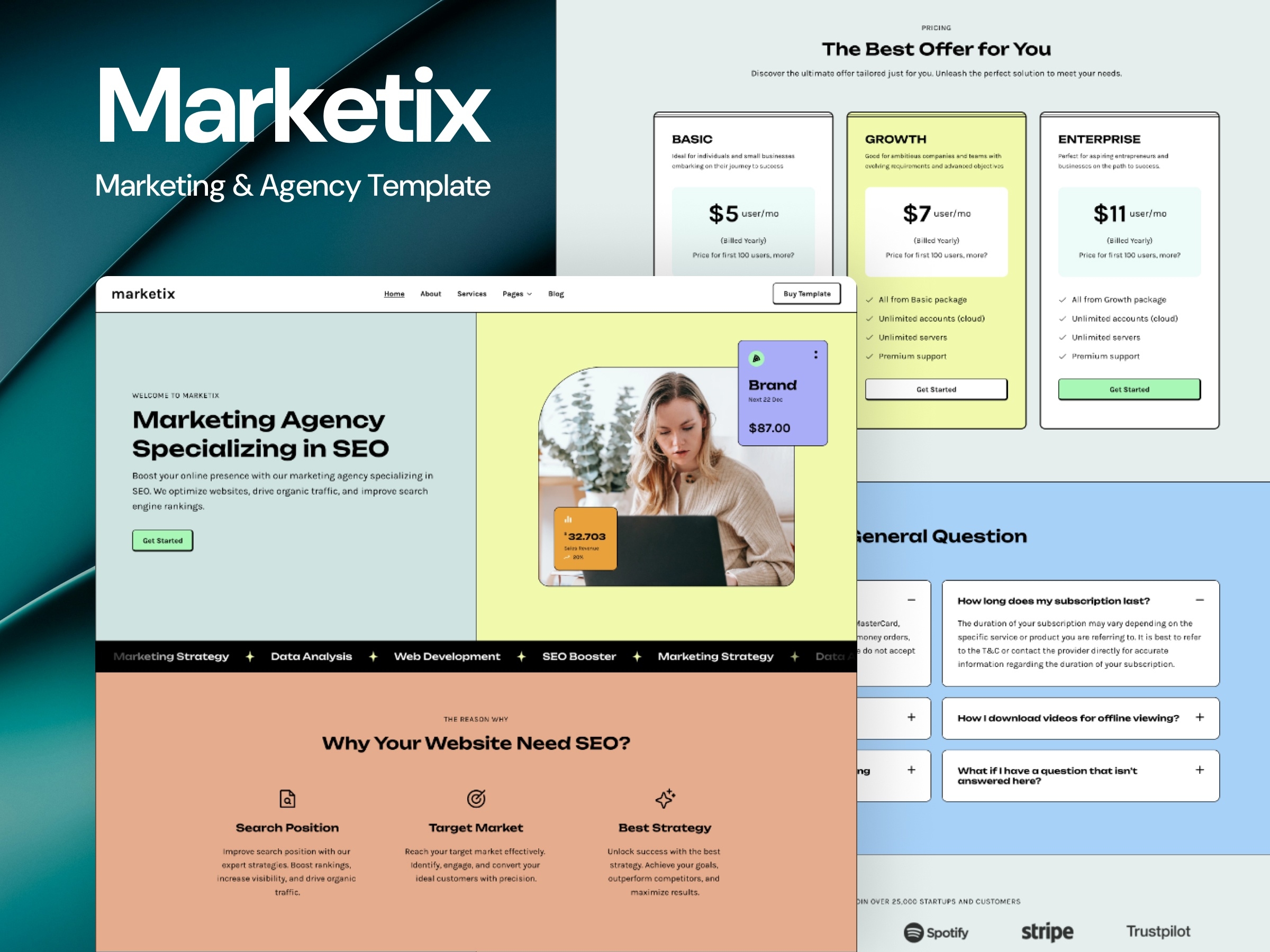 Marketix Framer template preview 1