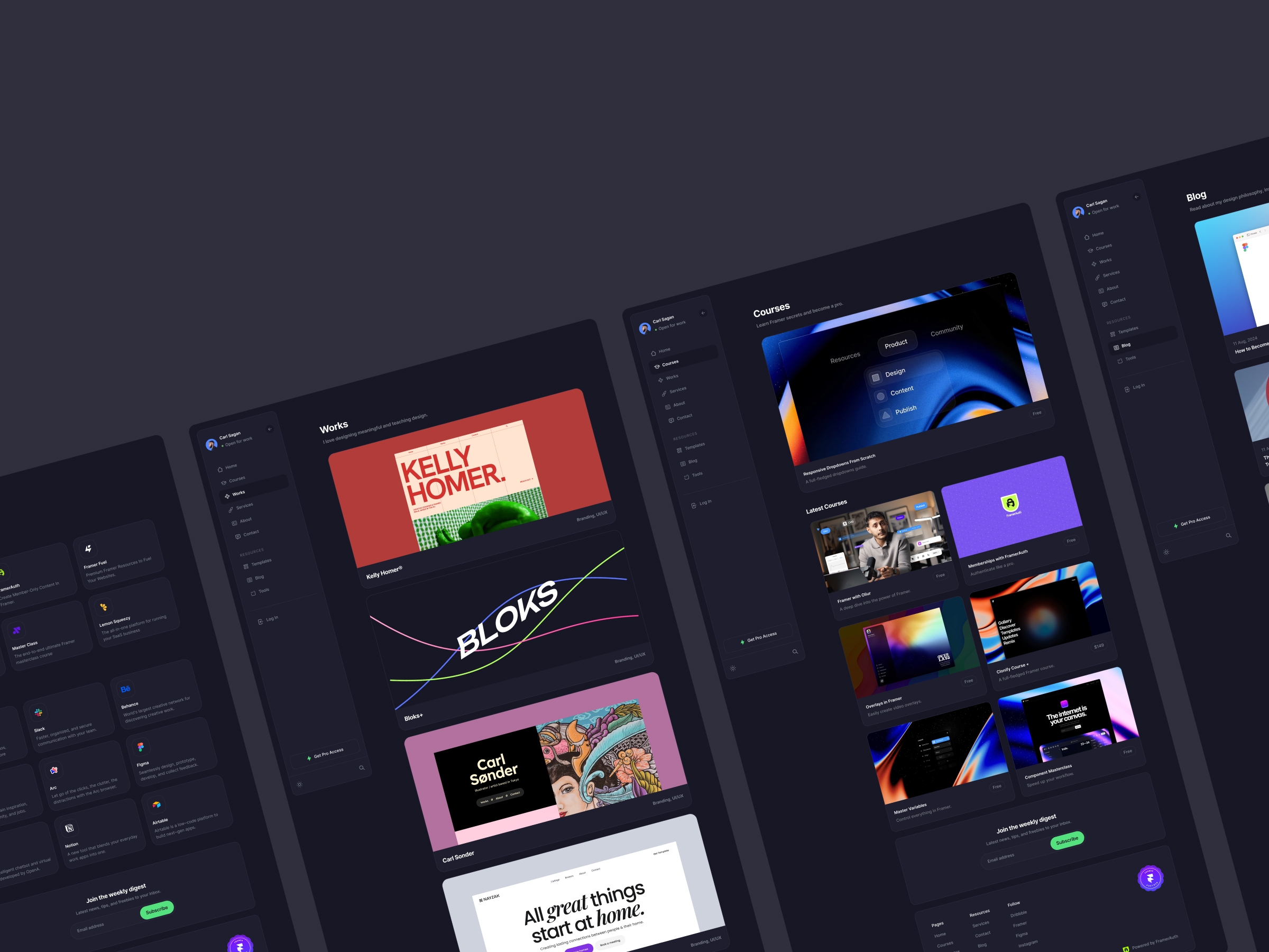 Mirak Framer template preview 3