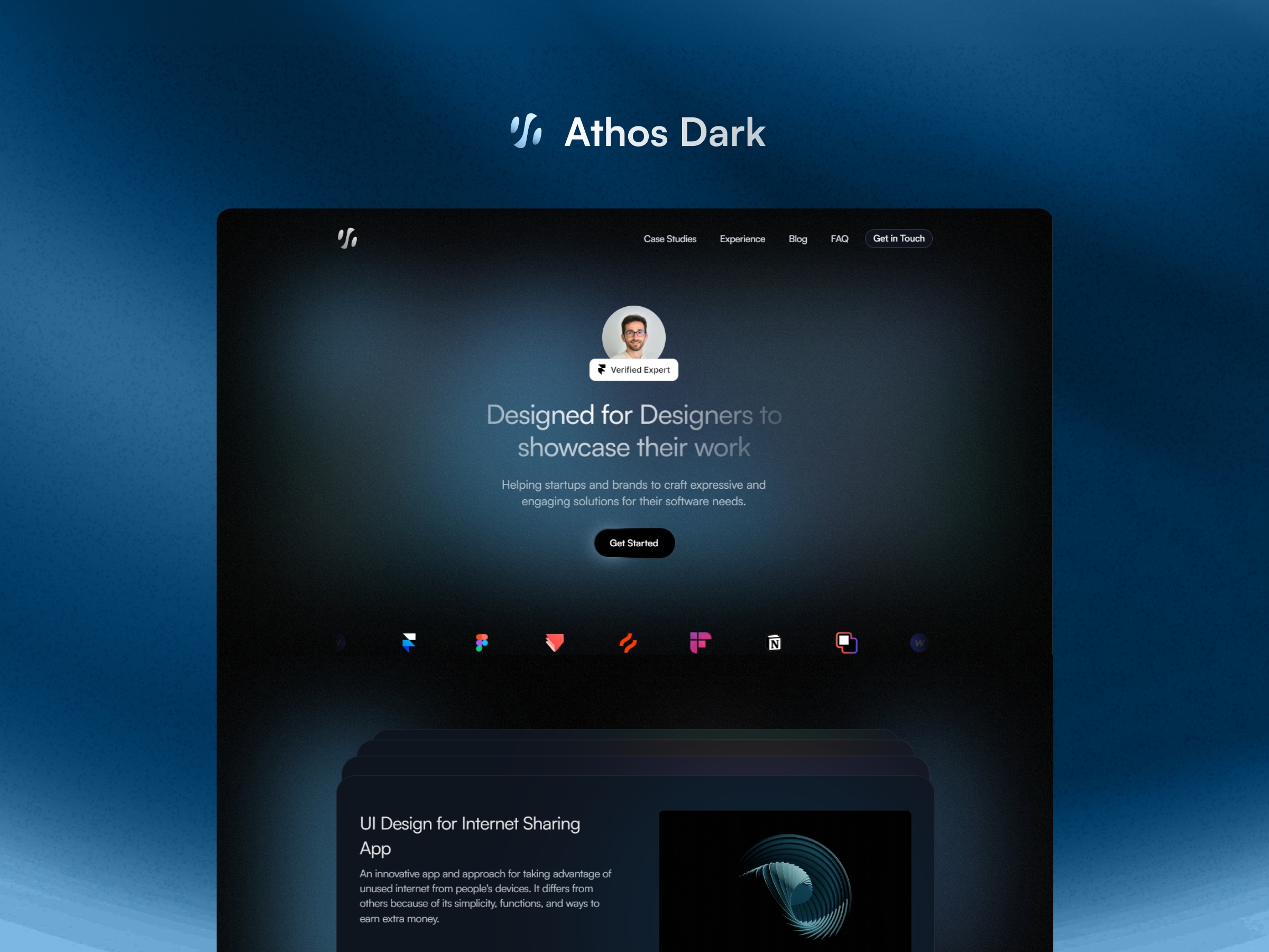 Athos Dark Framer template preview 1