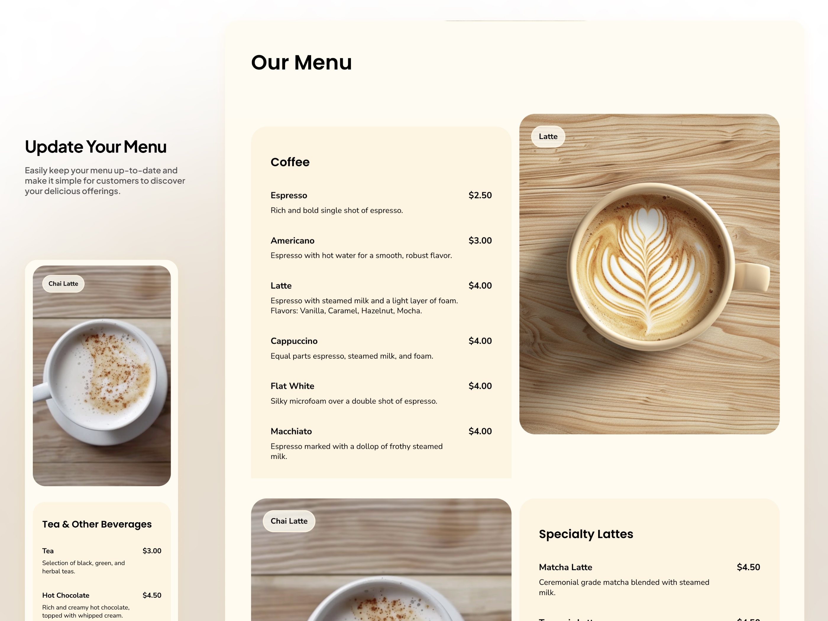 Latte Framer template preview 3